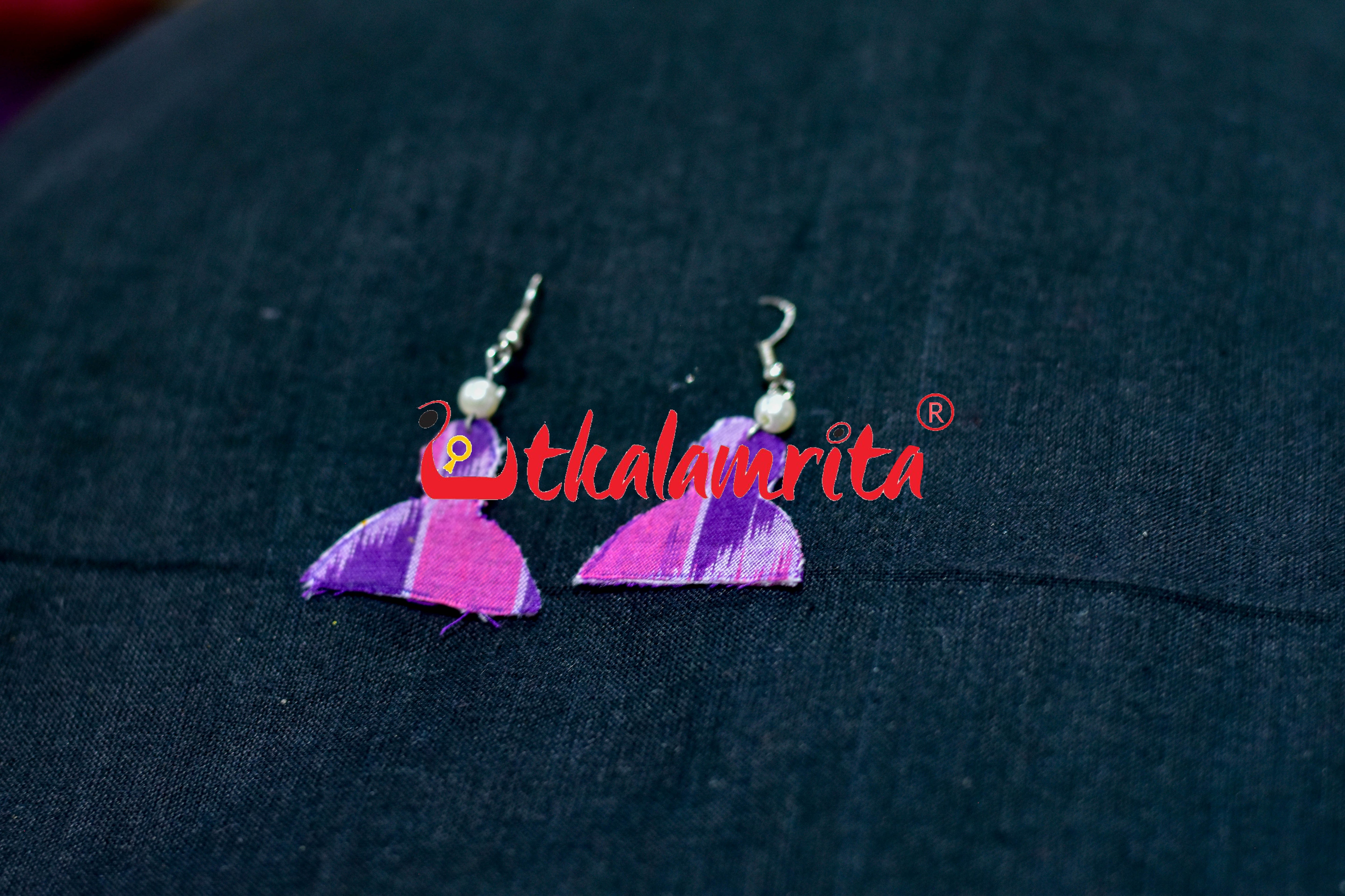Half Human Purple Earrings