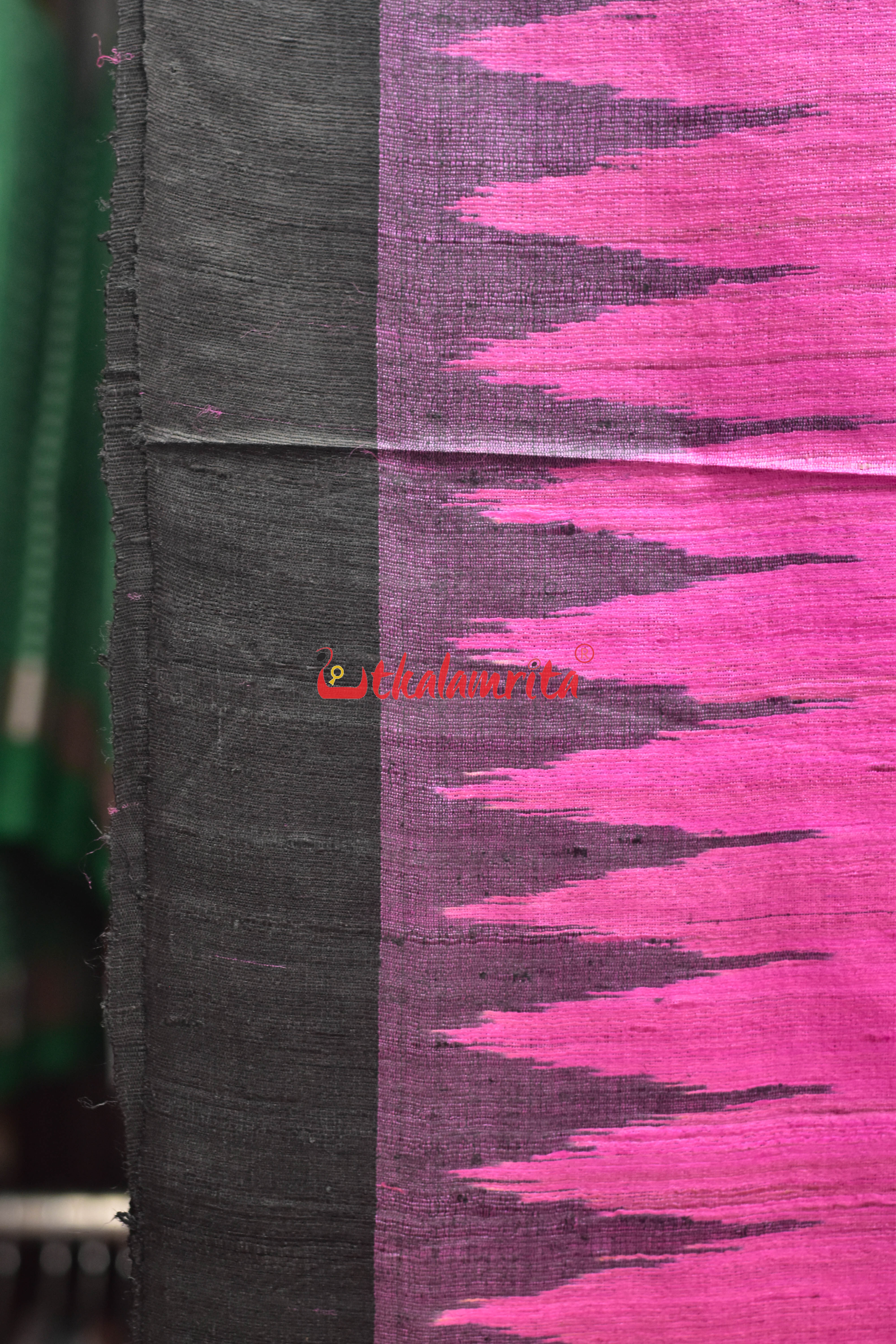 Magenta Pink Tussar Ghicha Silk Saree