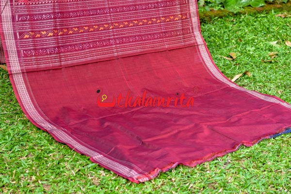 Hathi Tribal Blue Sambalpuri Cotton Saree