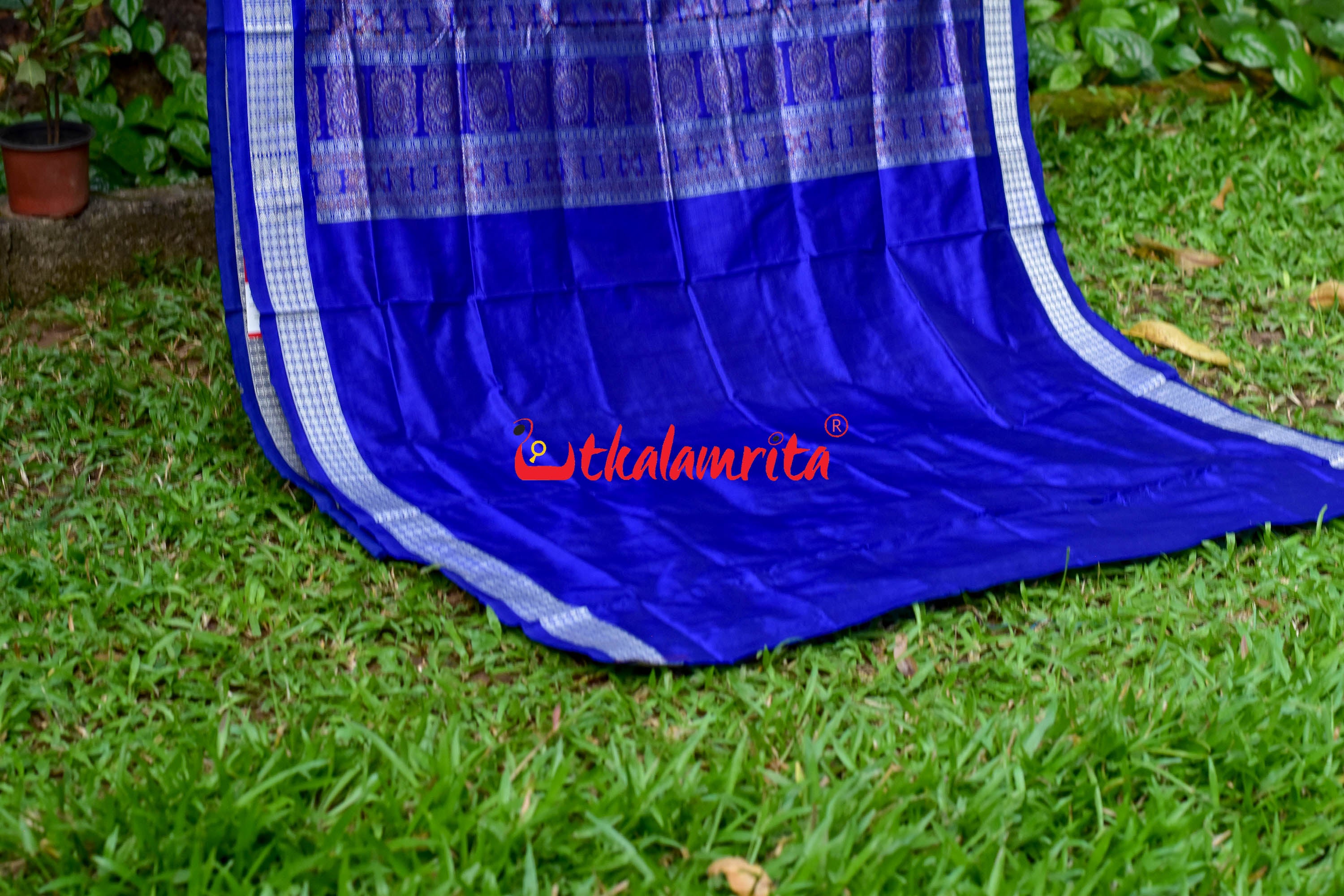 Chandan Blue Bomkai Silk Saree