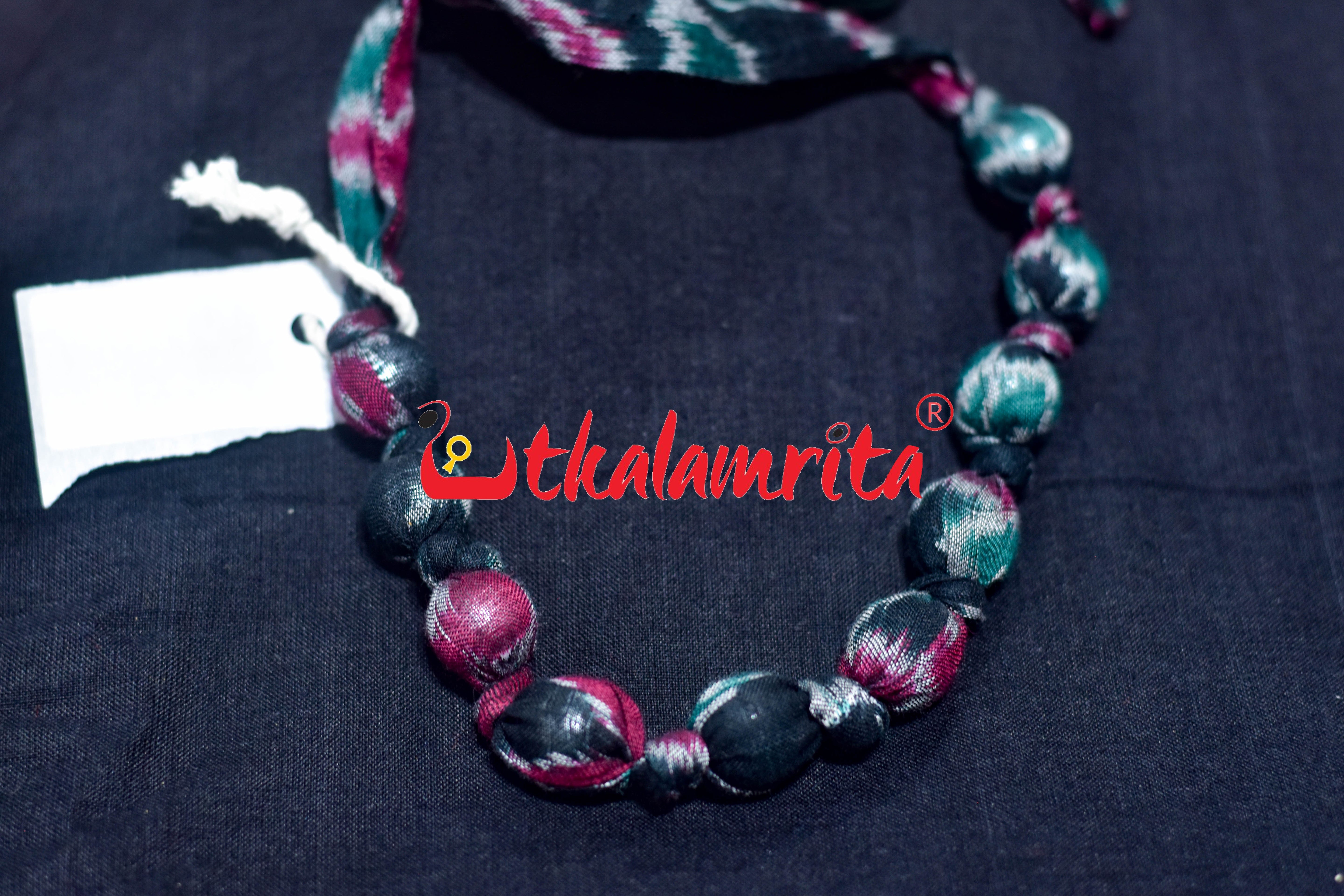 Black Round Balls Handloom (Necklace)