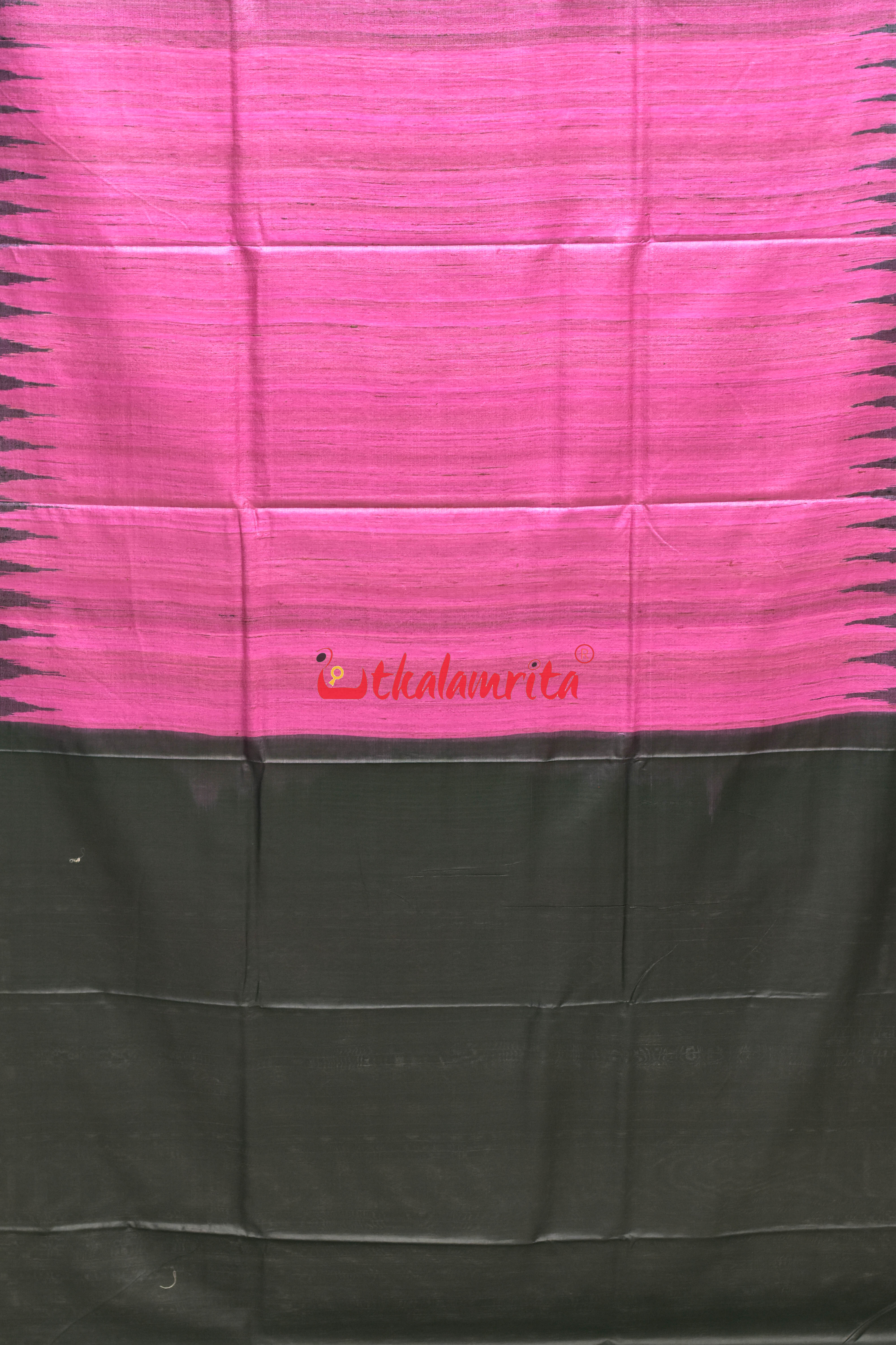 Magenta Pink Tussar Ghicha Silk Saree