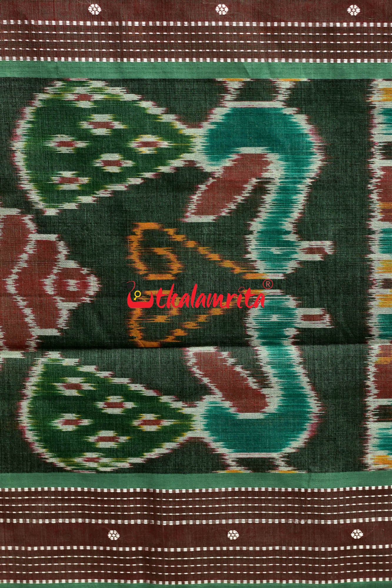 Light Mossy Green Pittala Cotton Saree