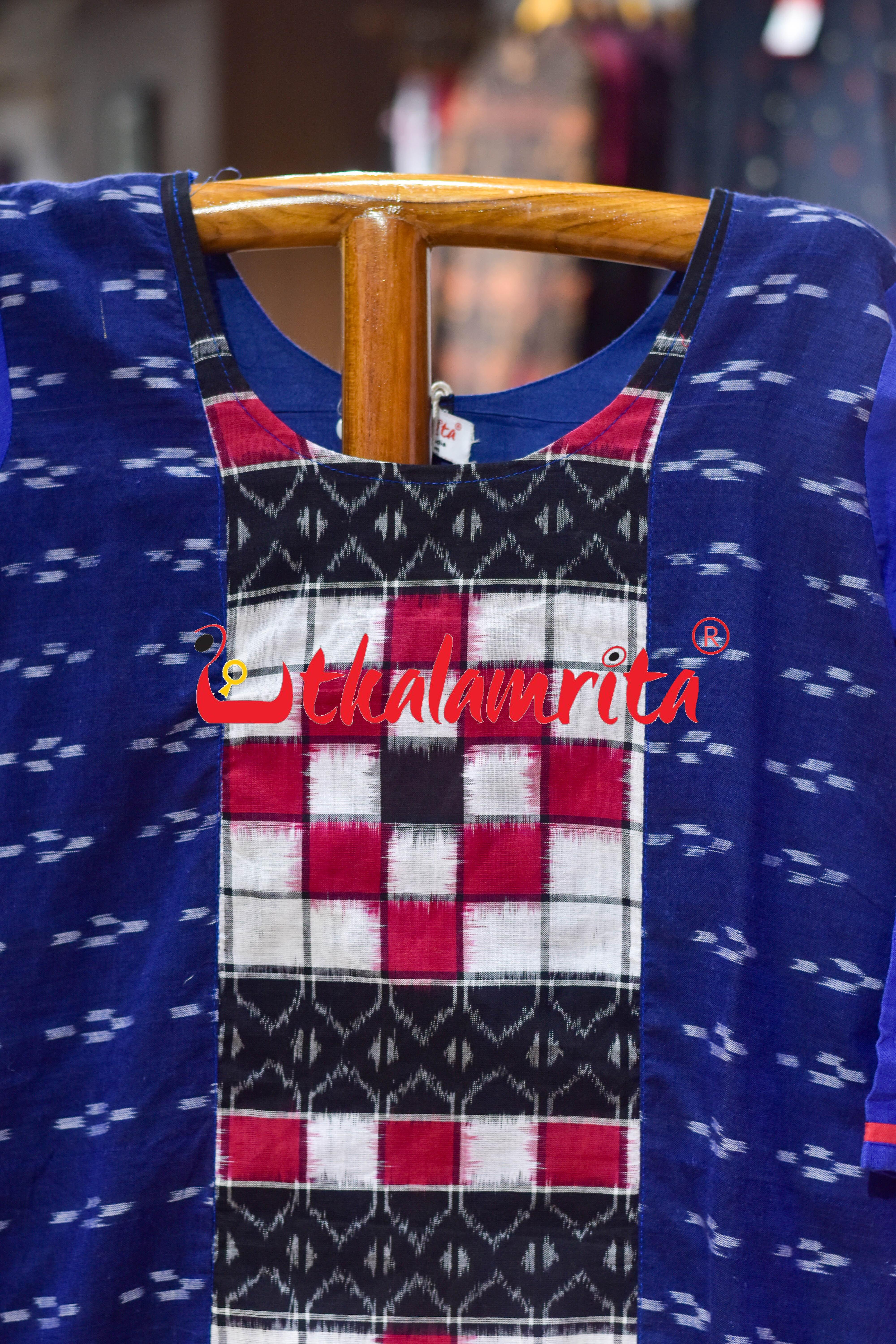 Blue Body Pasapali (Ladies' Kurti)