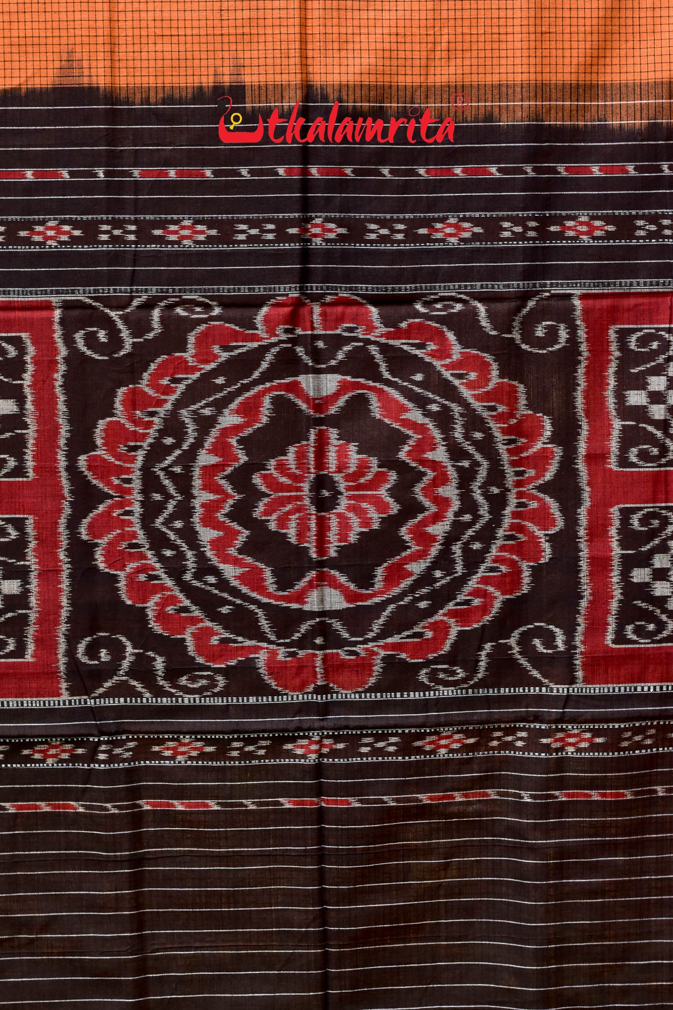 Rust Sachipar Khandua Cotton Saree