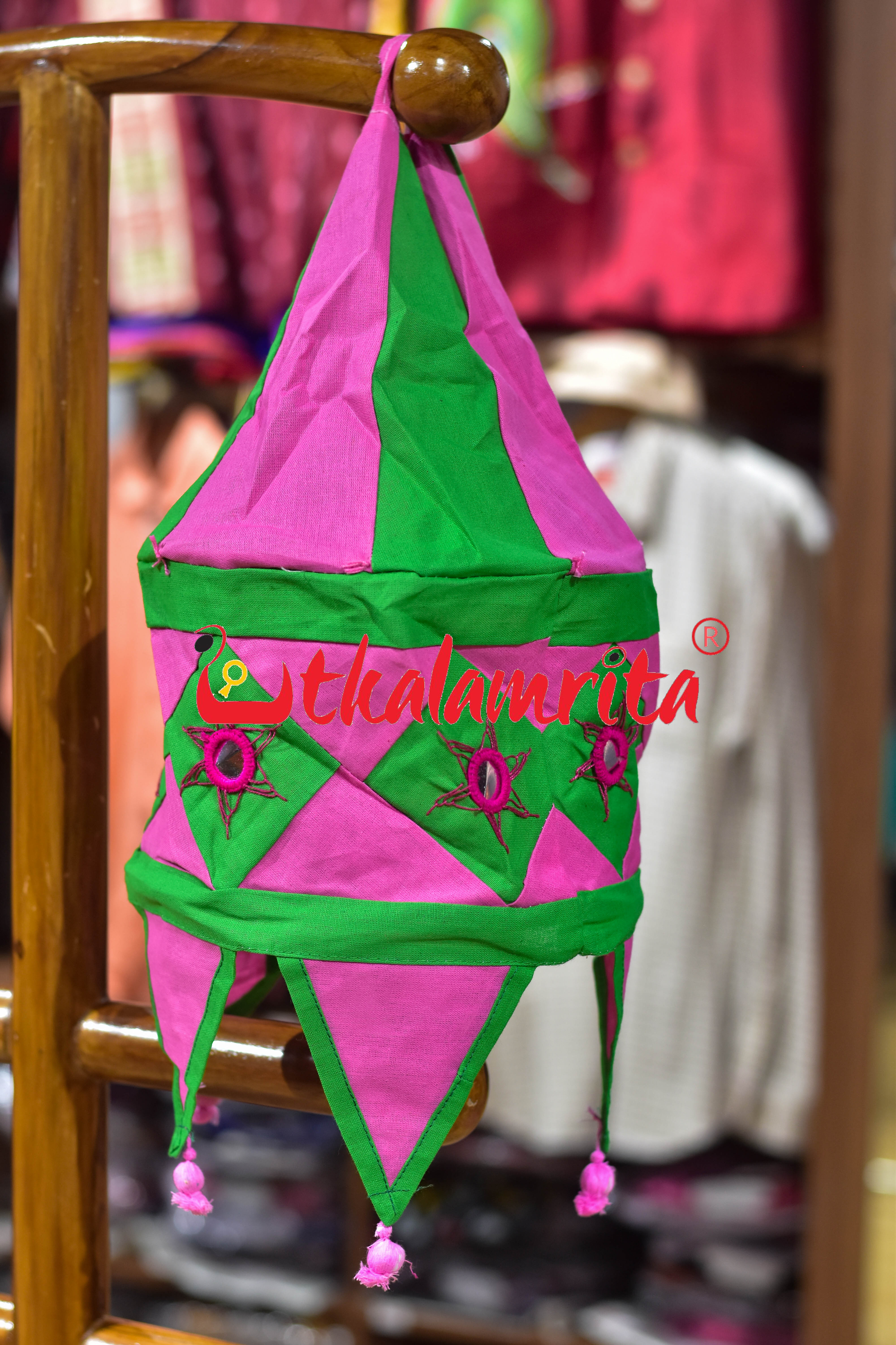 Green Pink Special 1-Step Round Lampshade