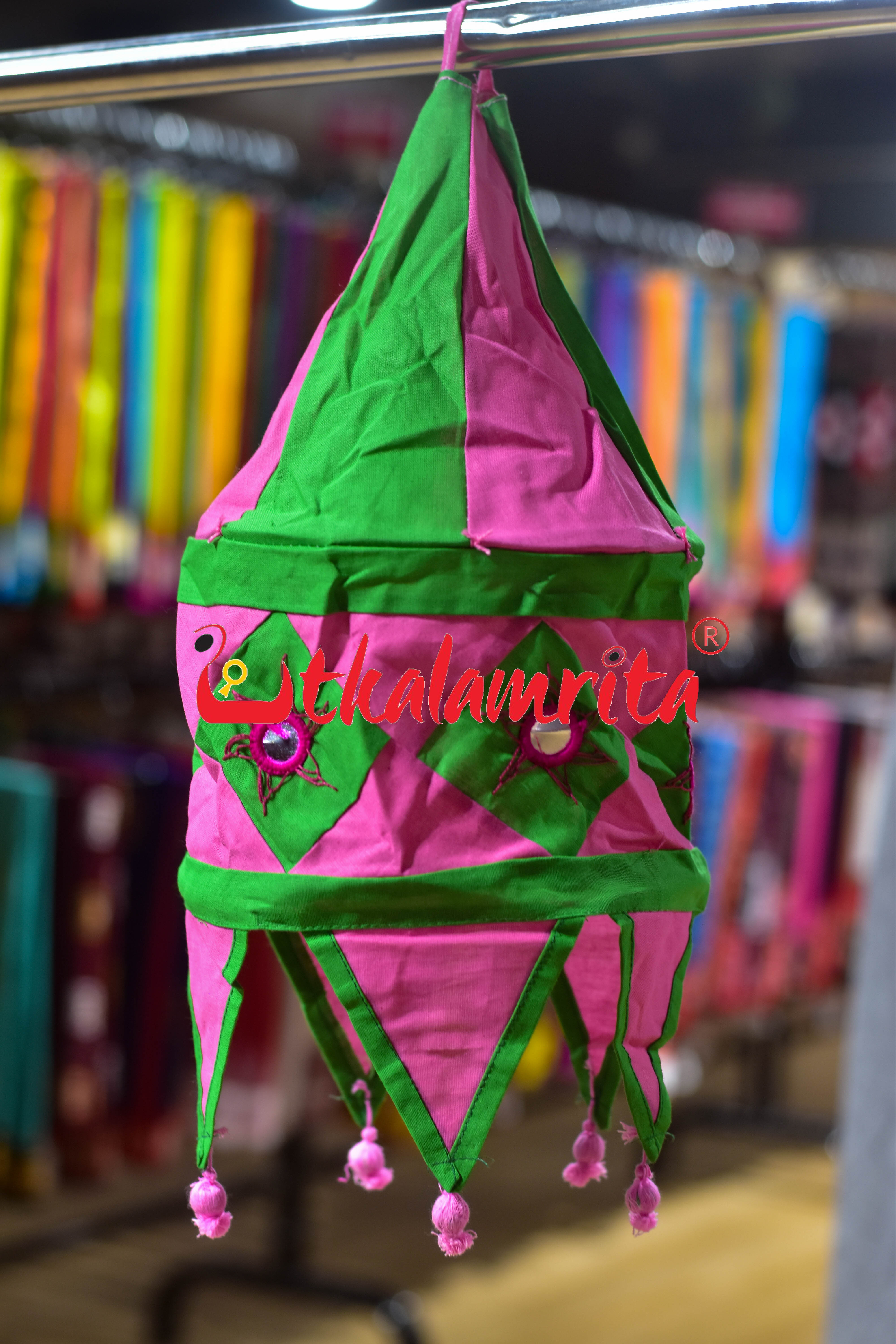Green Pink Special 1-Step Round Lampshade
