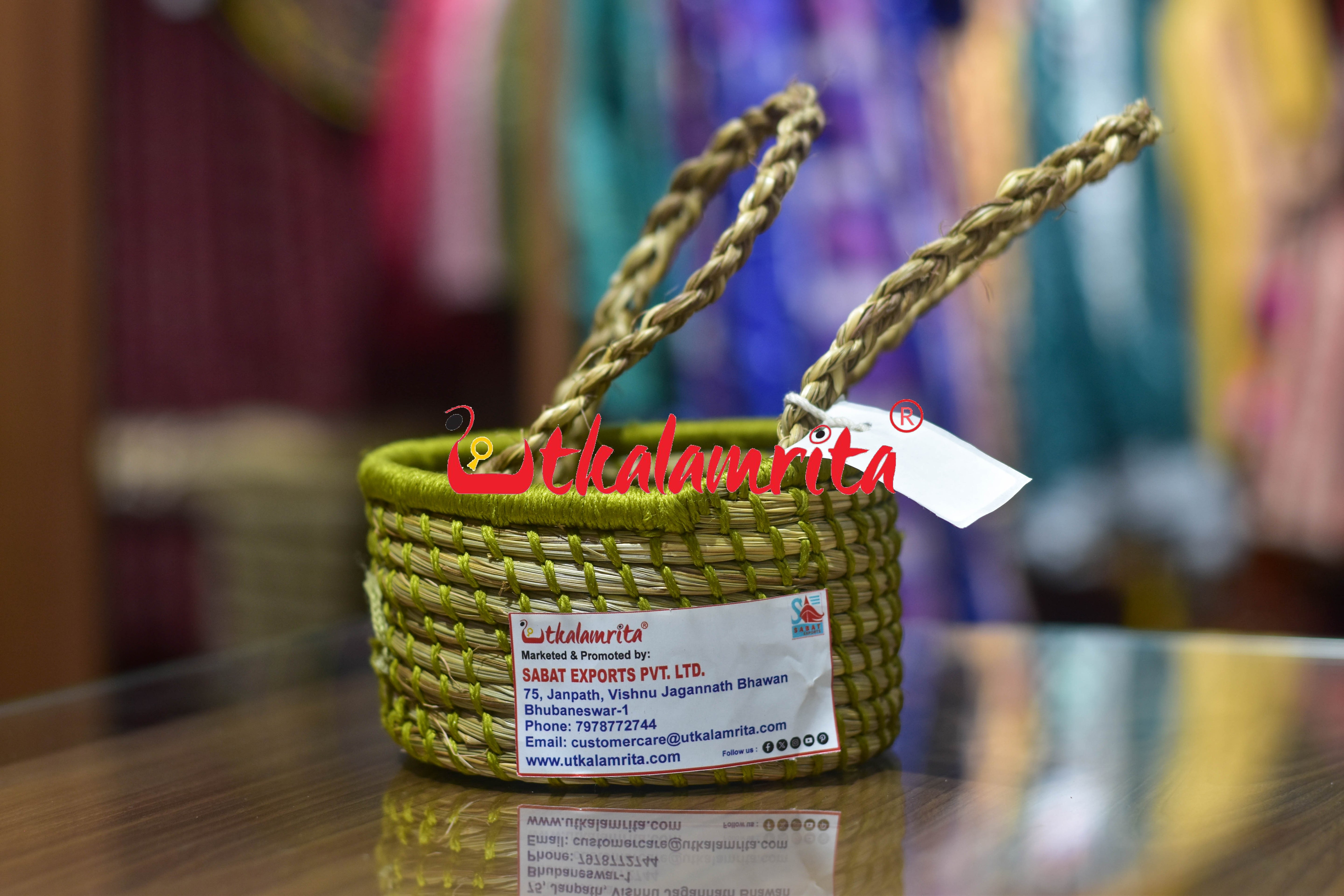 Sabai Grass Mini Thread Planter with Beni Handle