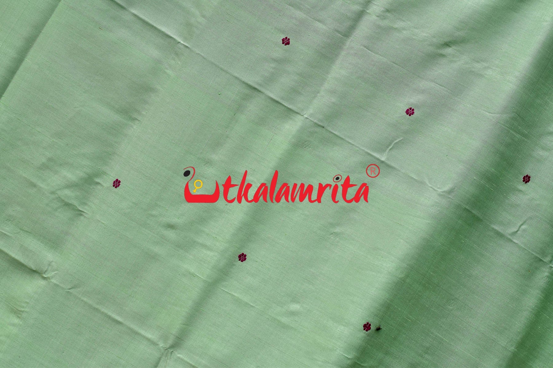 Sea Green Pink Double Anchal Berhampuri Silk