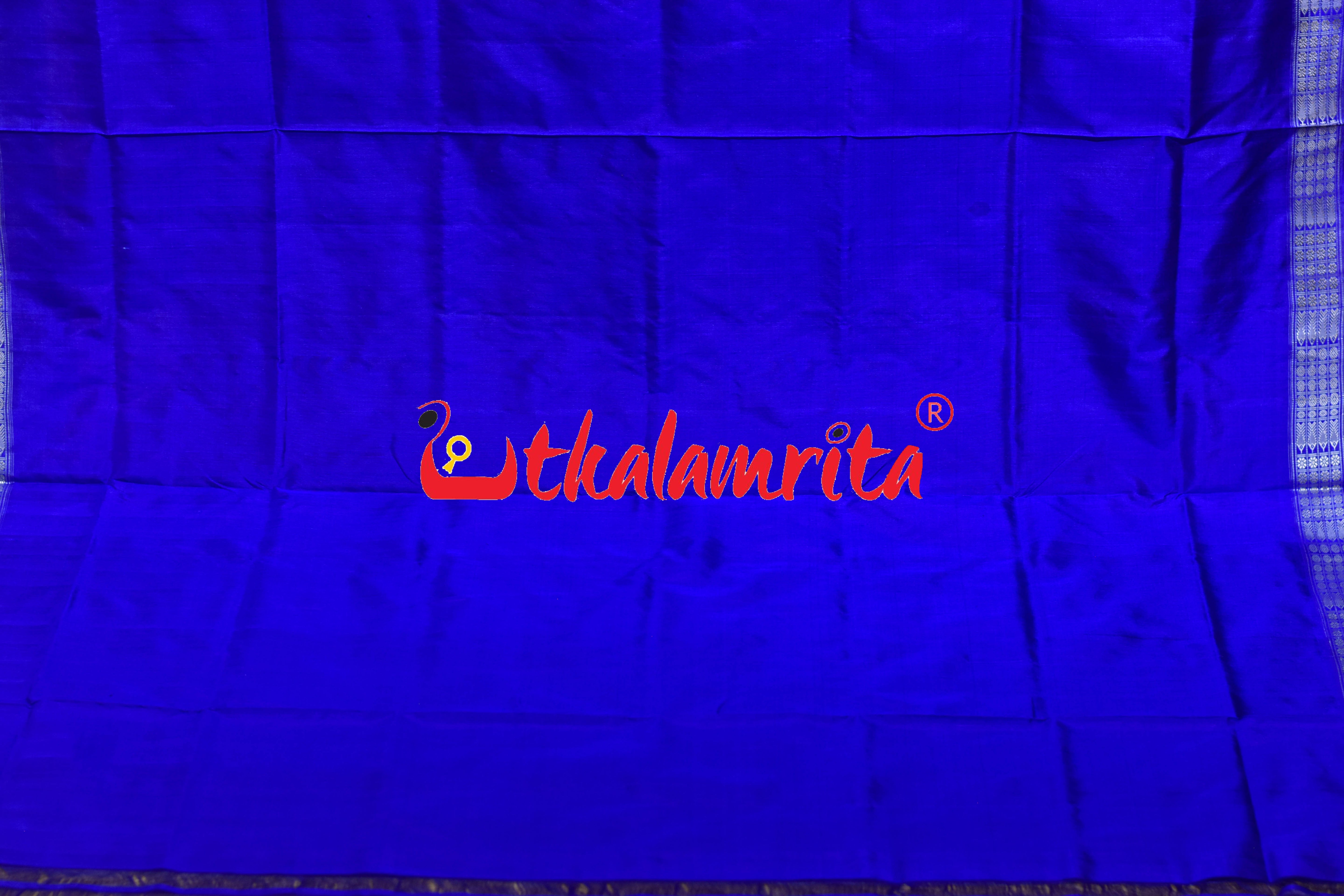 Pink Blue Tree of Life Sambalpuri Silk Saree