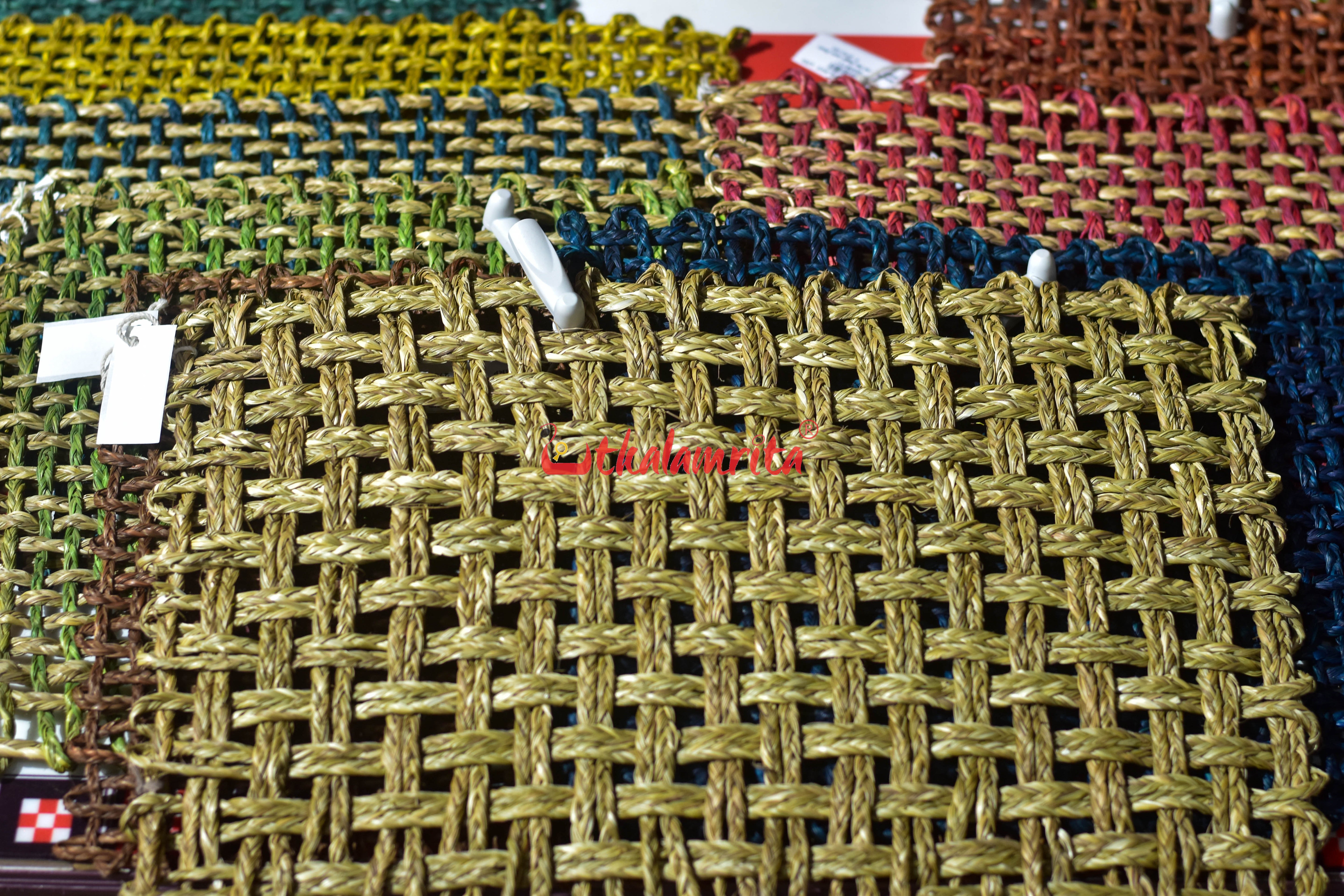 Sabai Grass Jali Mat Single Layer (Deep Blue)
