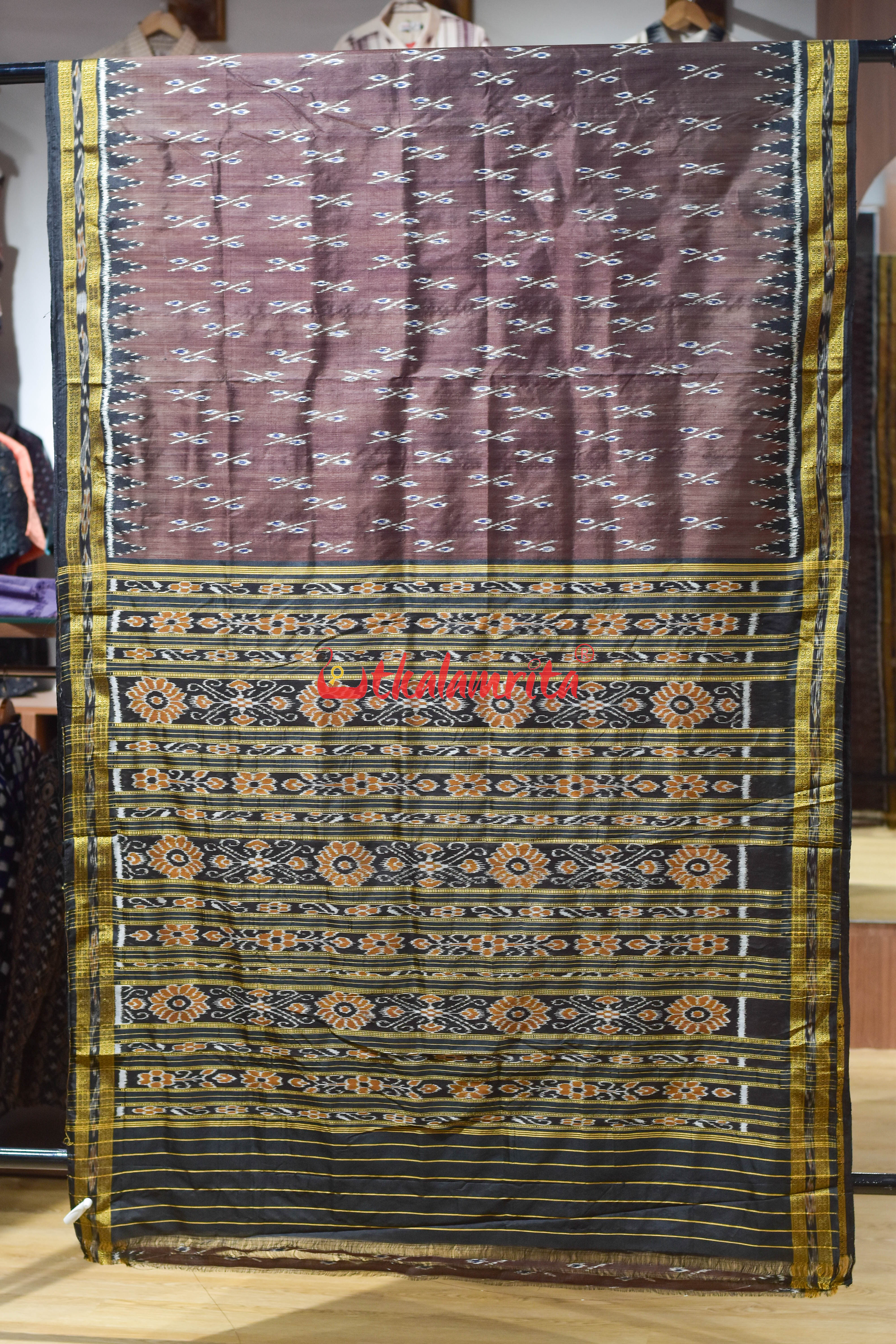 Coffee Percent Khandua Silk Saree