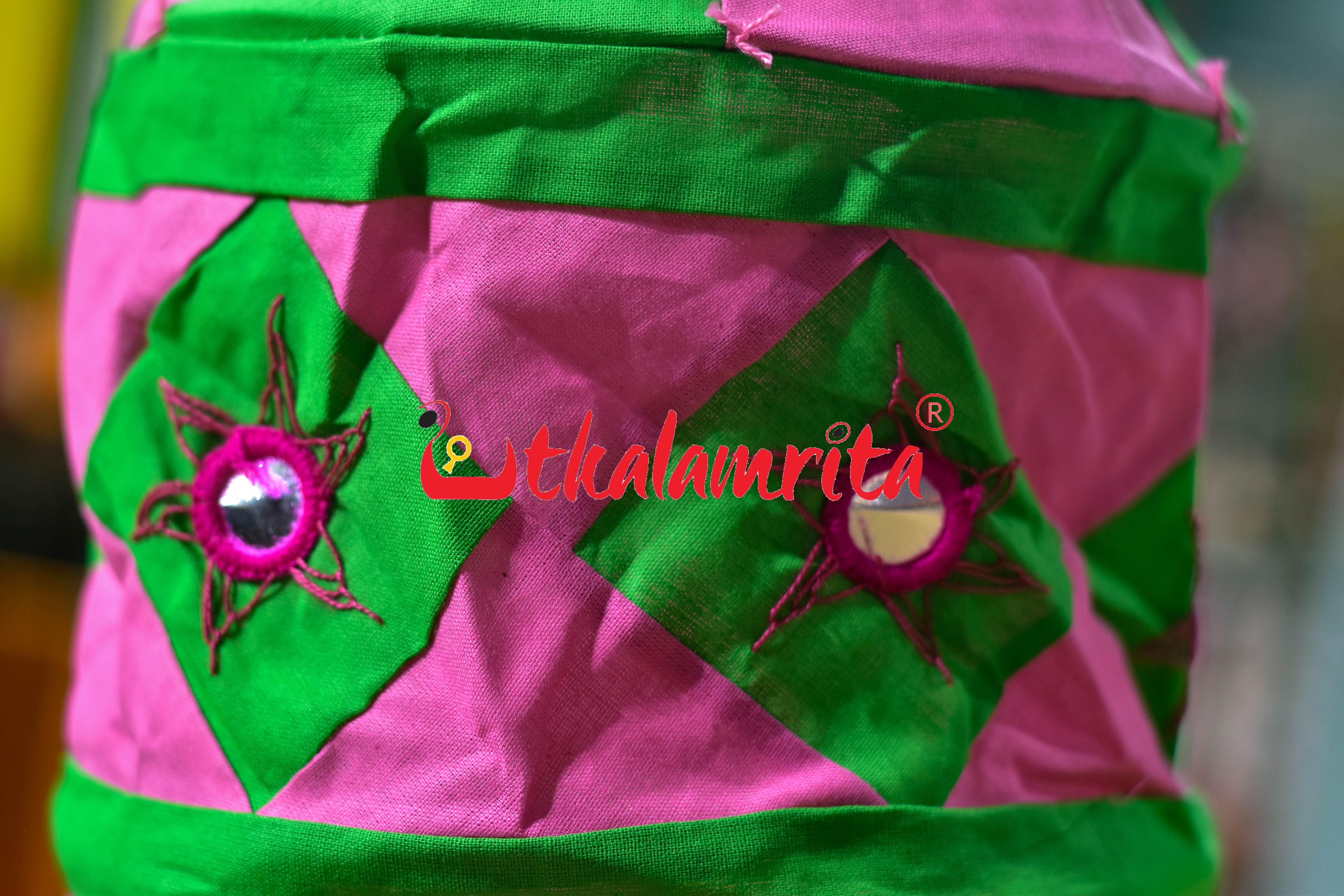 Green Pink Special 1-Step Round Lampshade