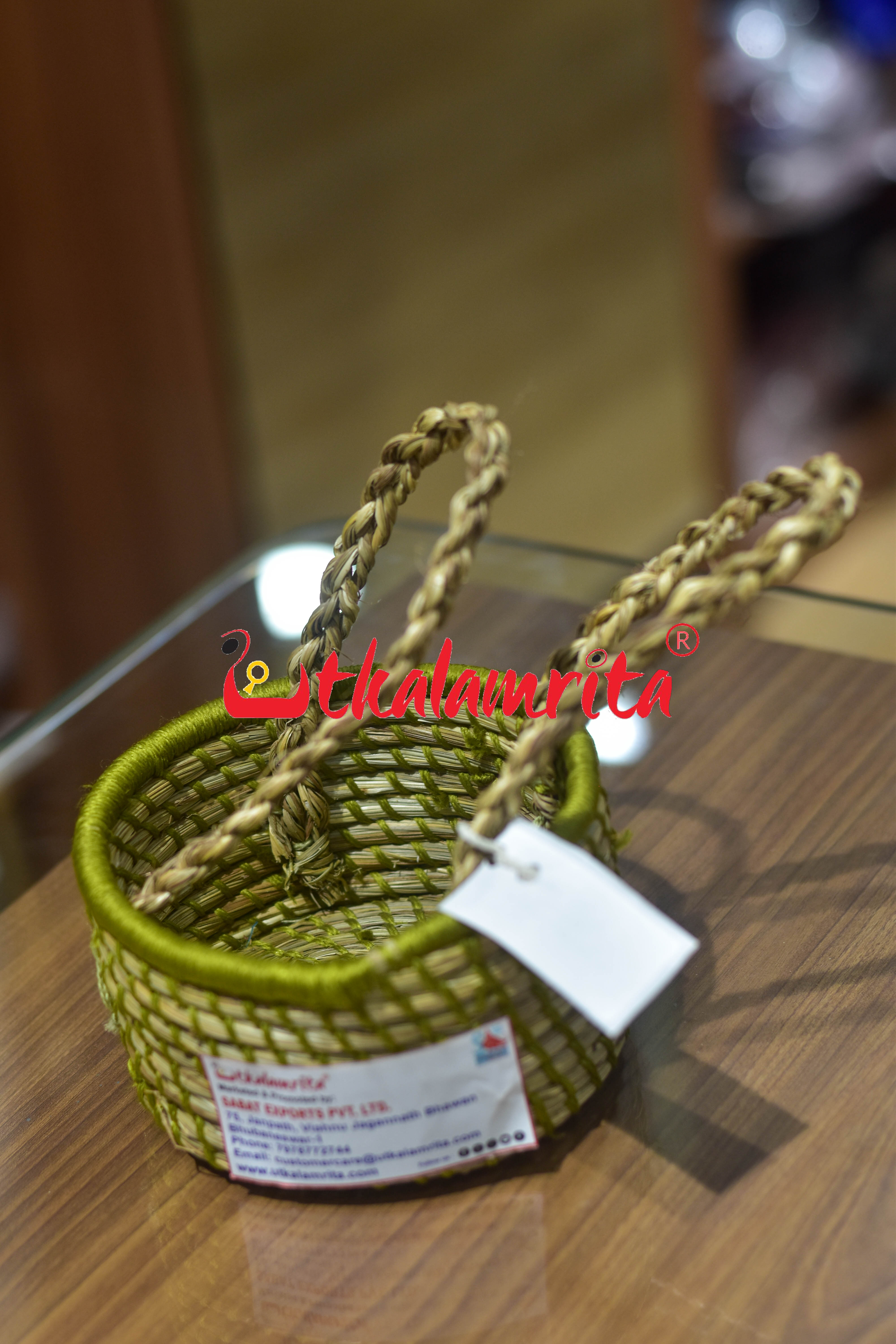 Sabai Grass Mini Thread Planter with Beni Handle