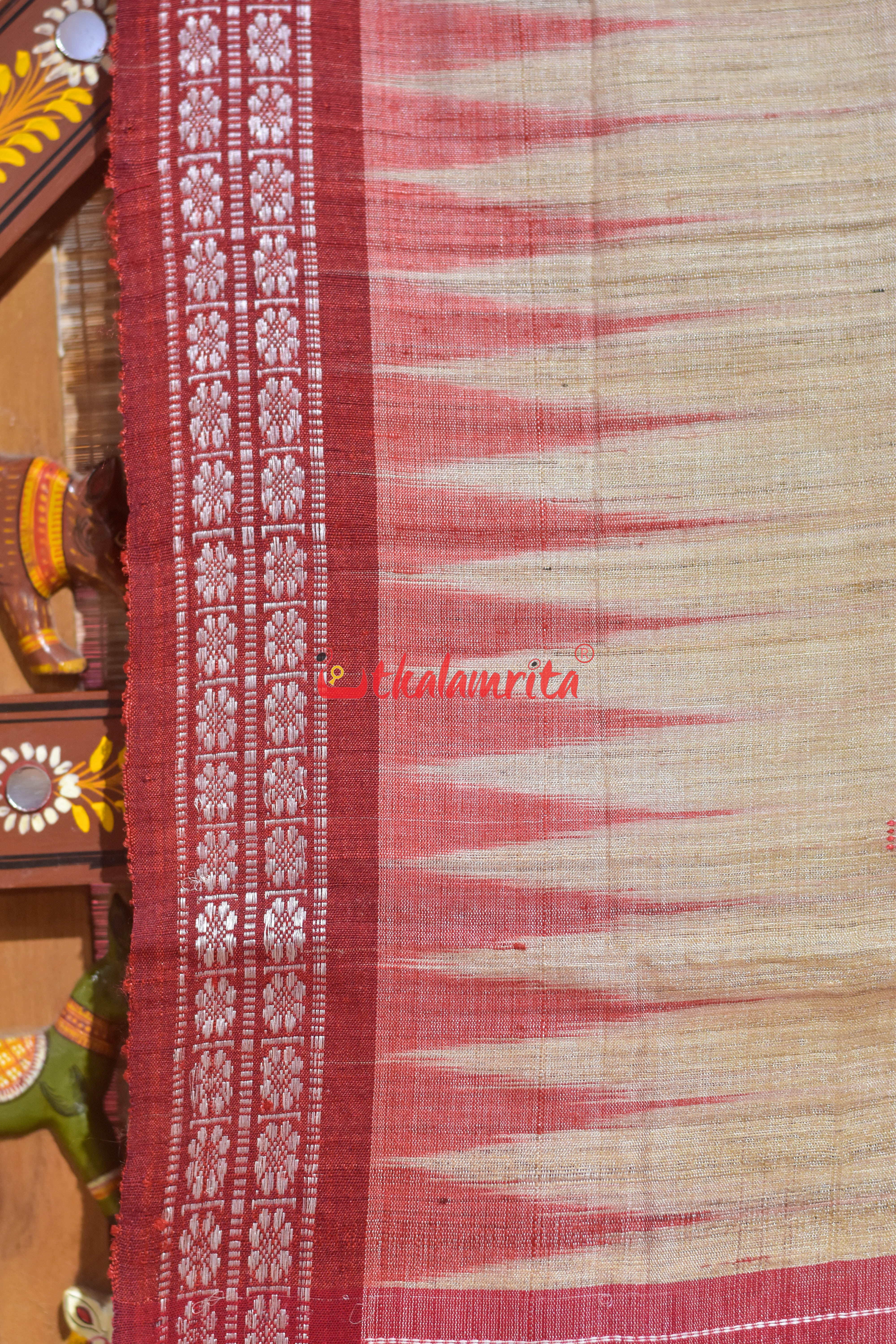 Natural Body Dobby Border Fine Gopalpur Tussar Silk Saree