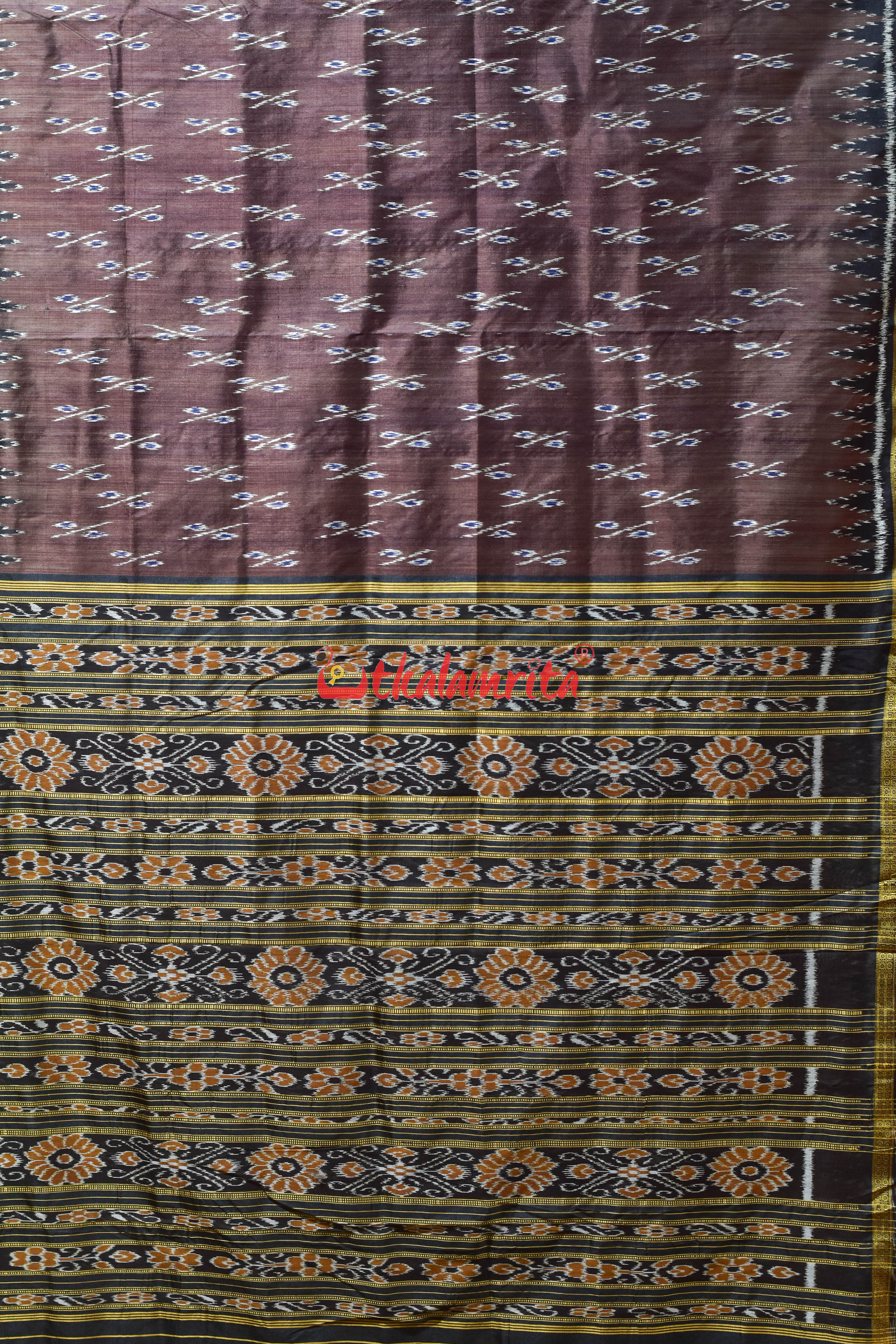 Coffee Percent Khandua Silk Saree