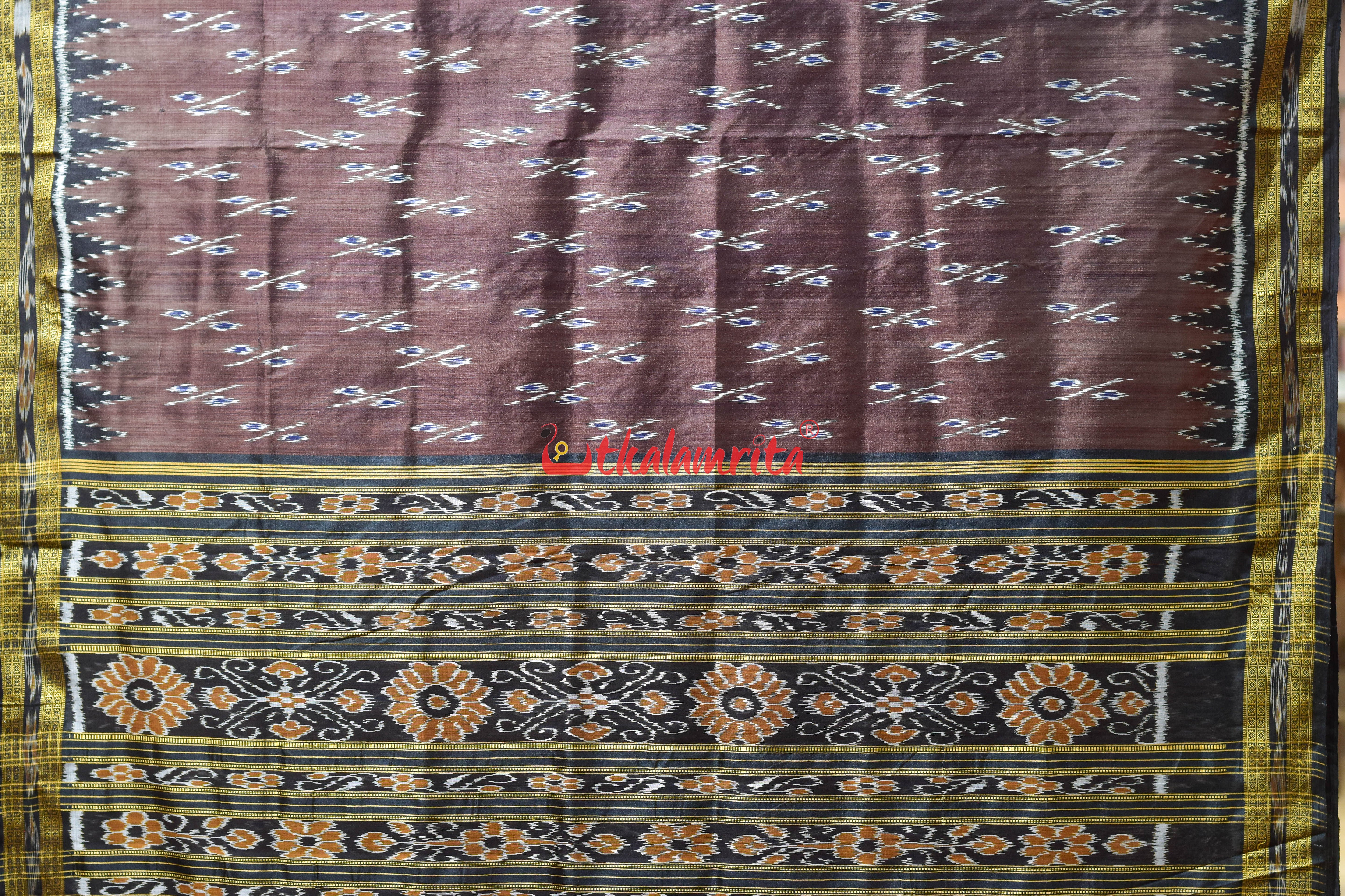 Coffee Percent Khandua Silk Saree