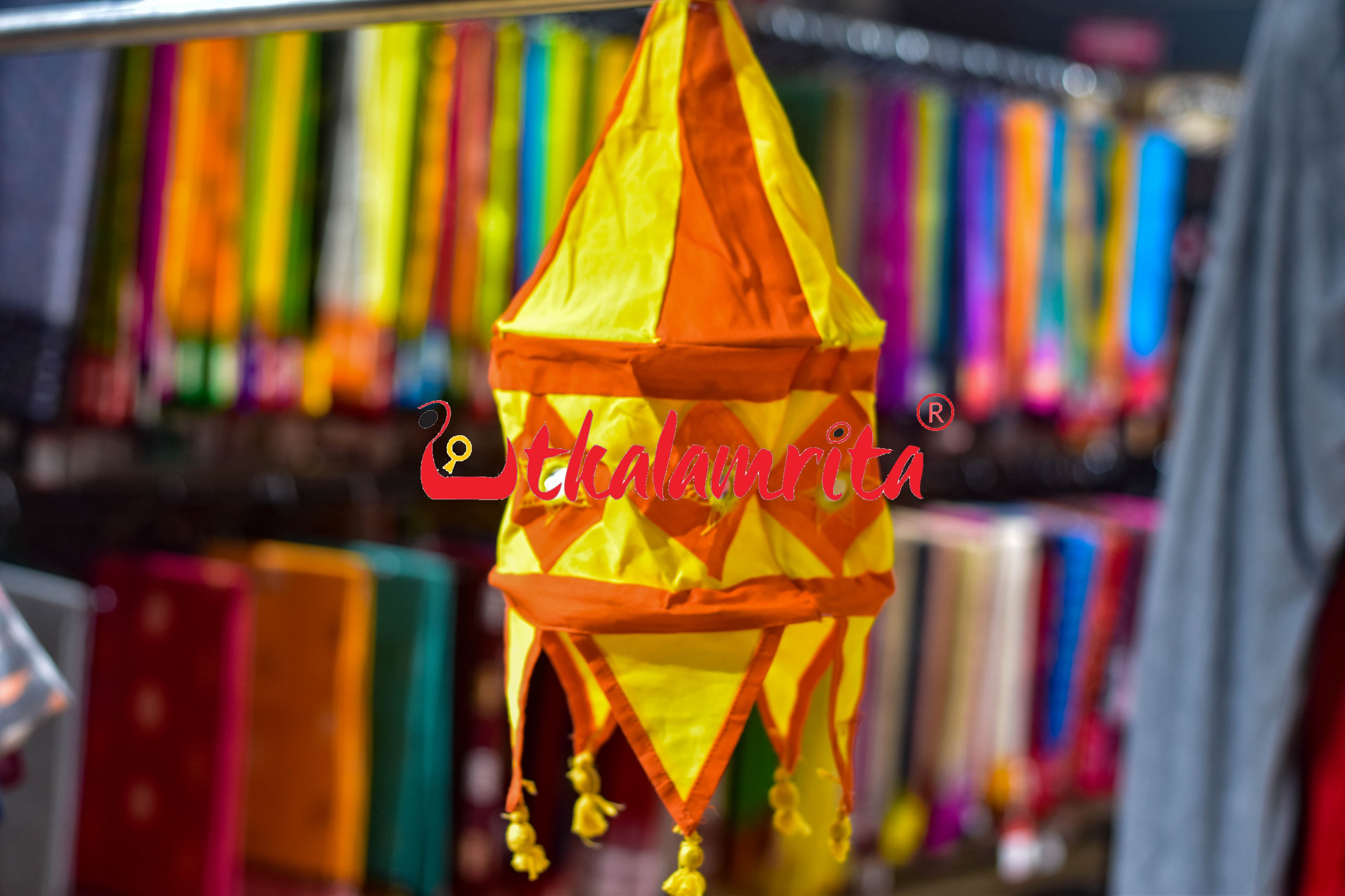 Orange Yellow Special 1-Step Round Lampshade