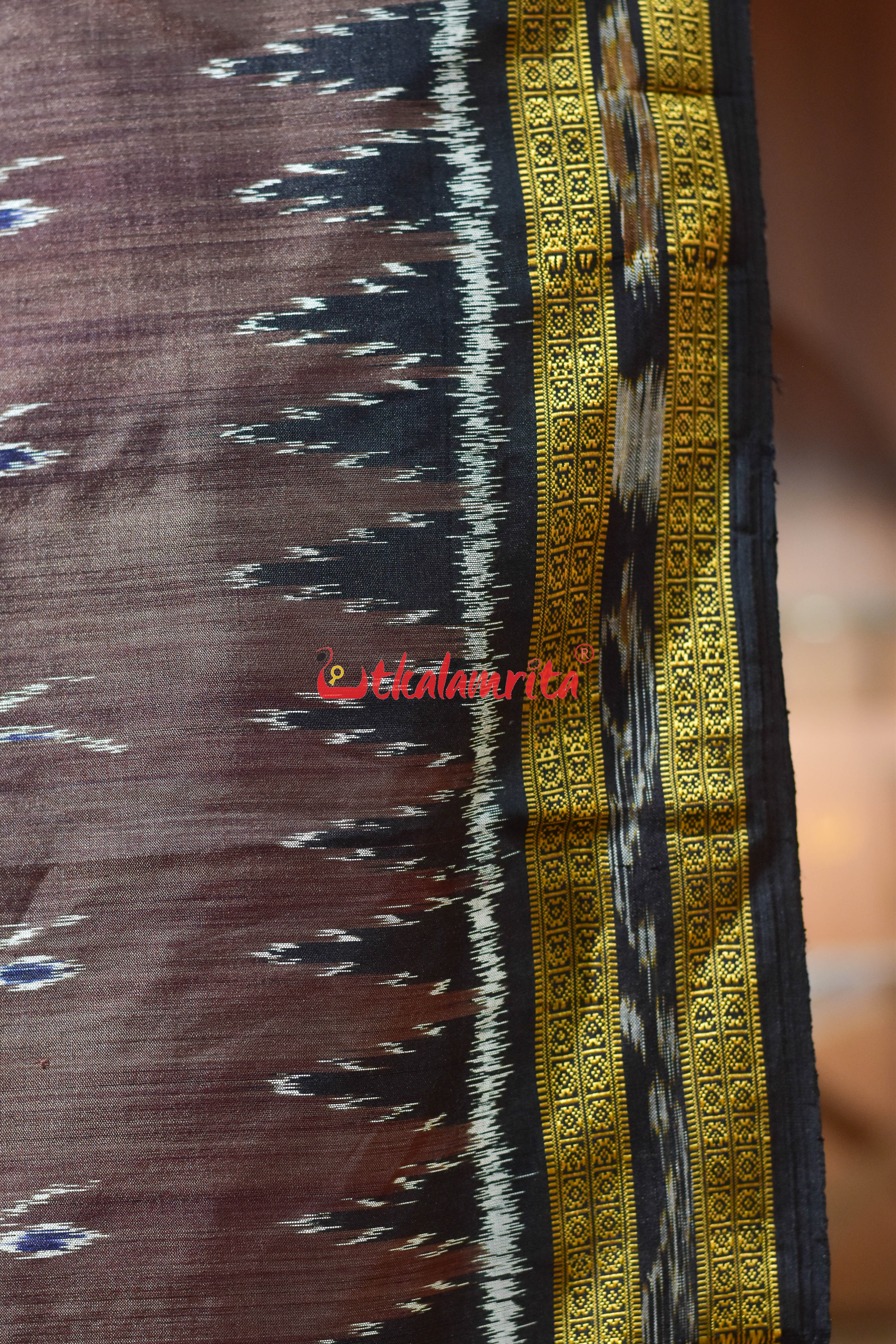 Coffee Percent Khandua Silk Saree