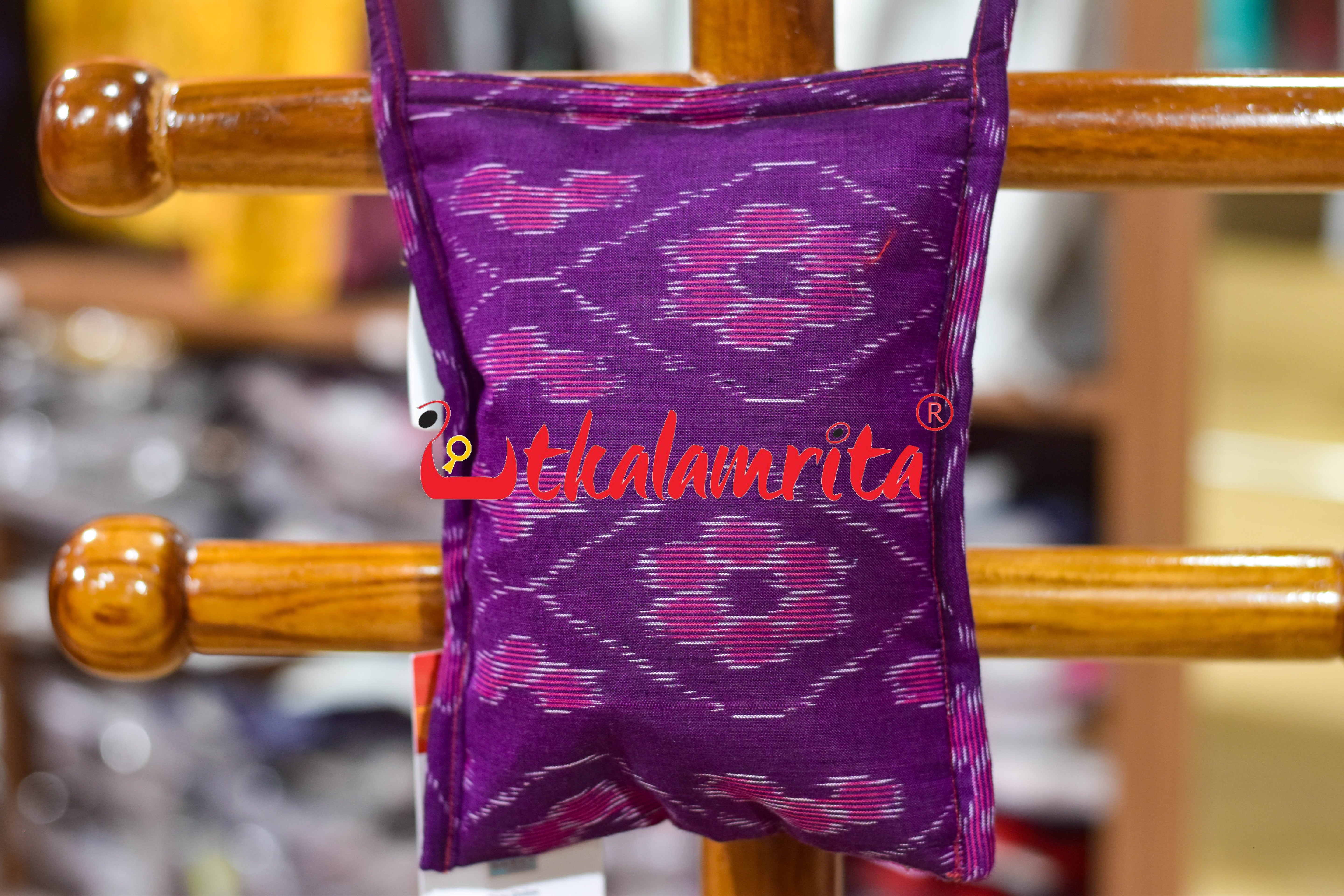 Purple Wavy Flower Bandha Mobile Sling Bag