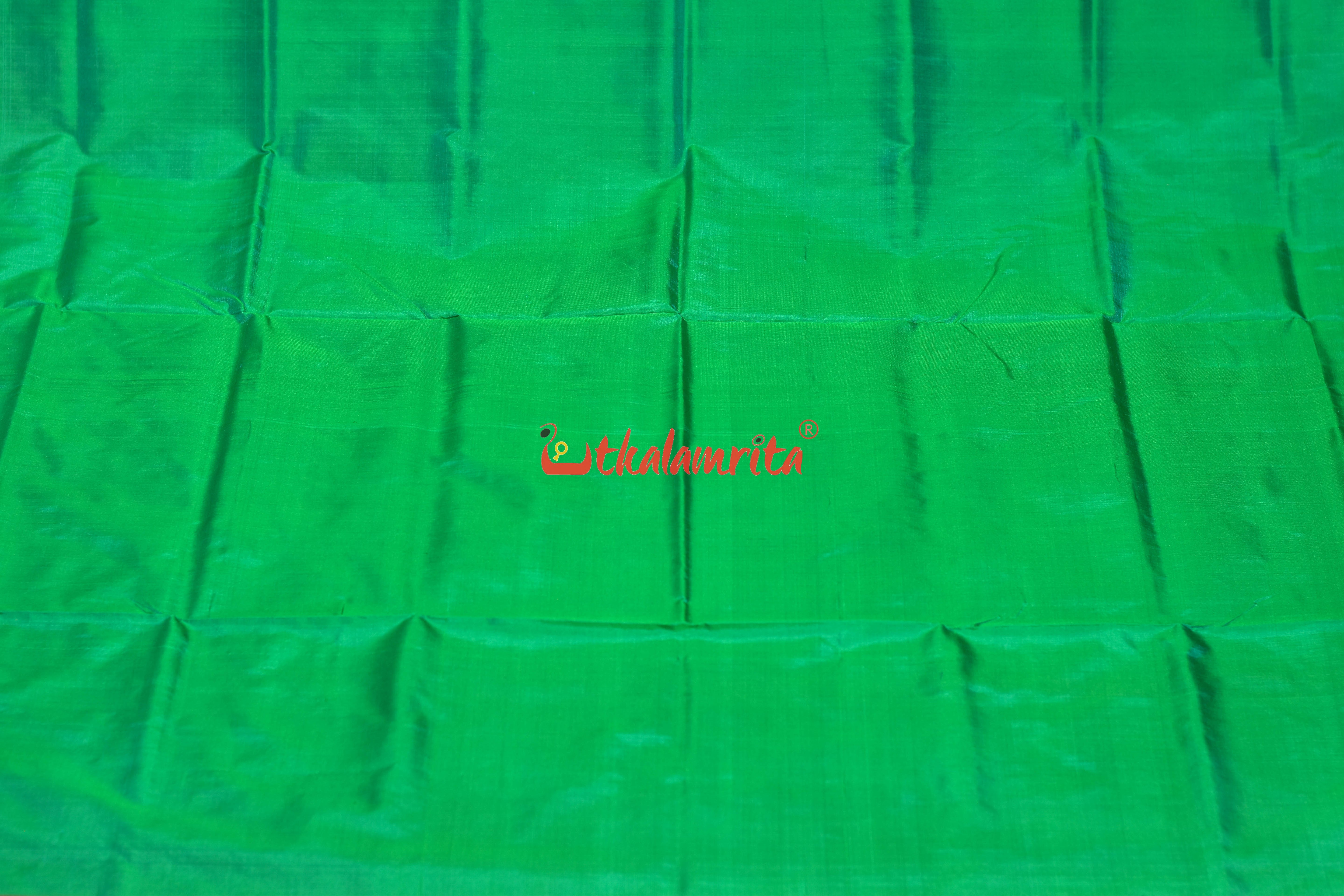 Red Green Tribals Mukuta Bomkai Silk Saree