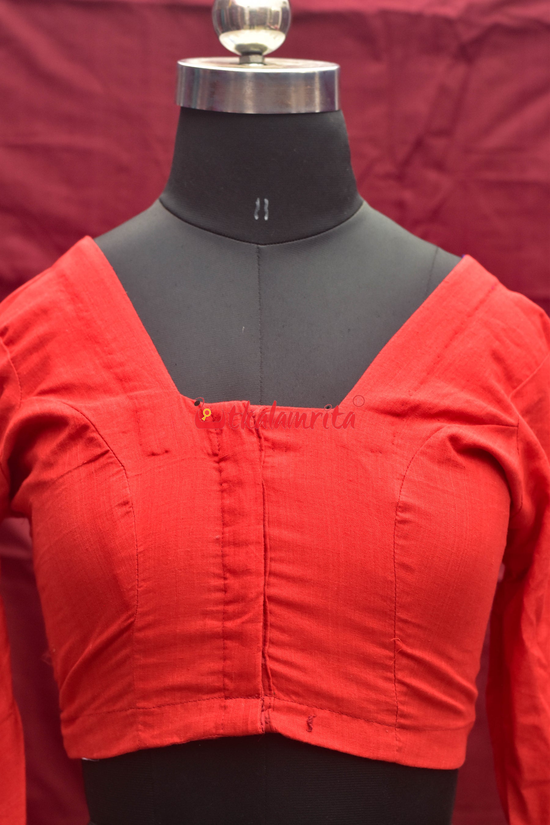 Tomato Red & Bows (Blouse)