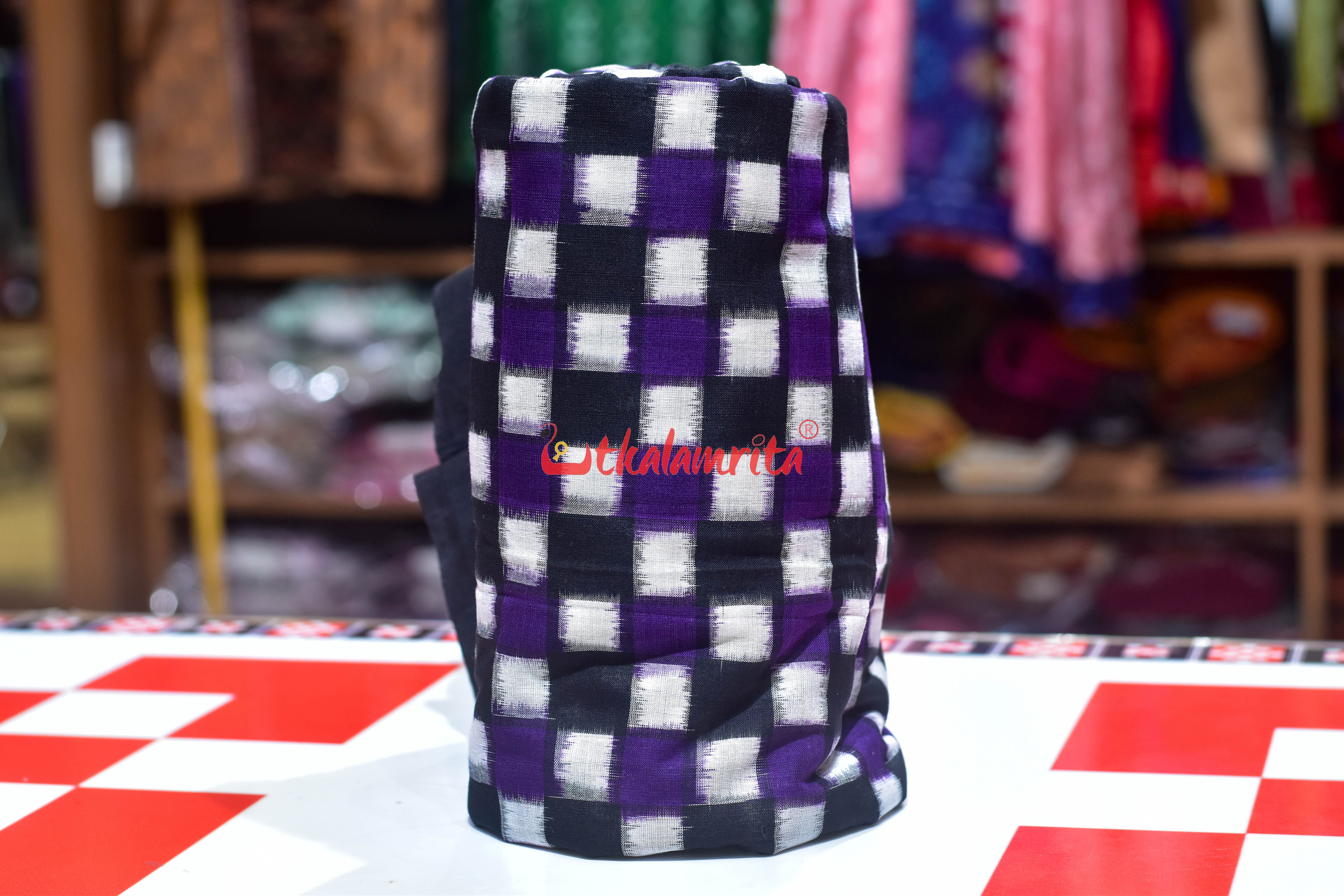 Black Purple 37 Kuthi Cotton (Fabric)