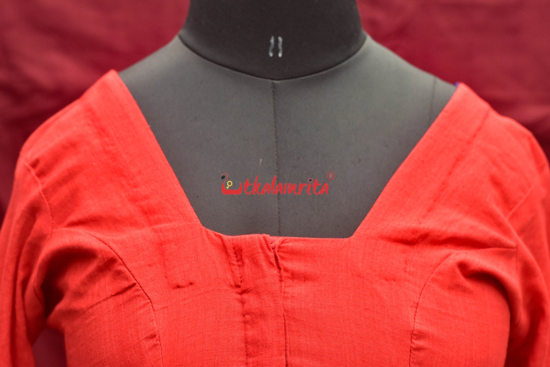 Tomato Red & Bows (Blouse)