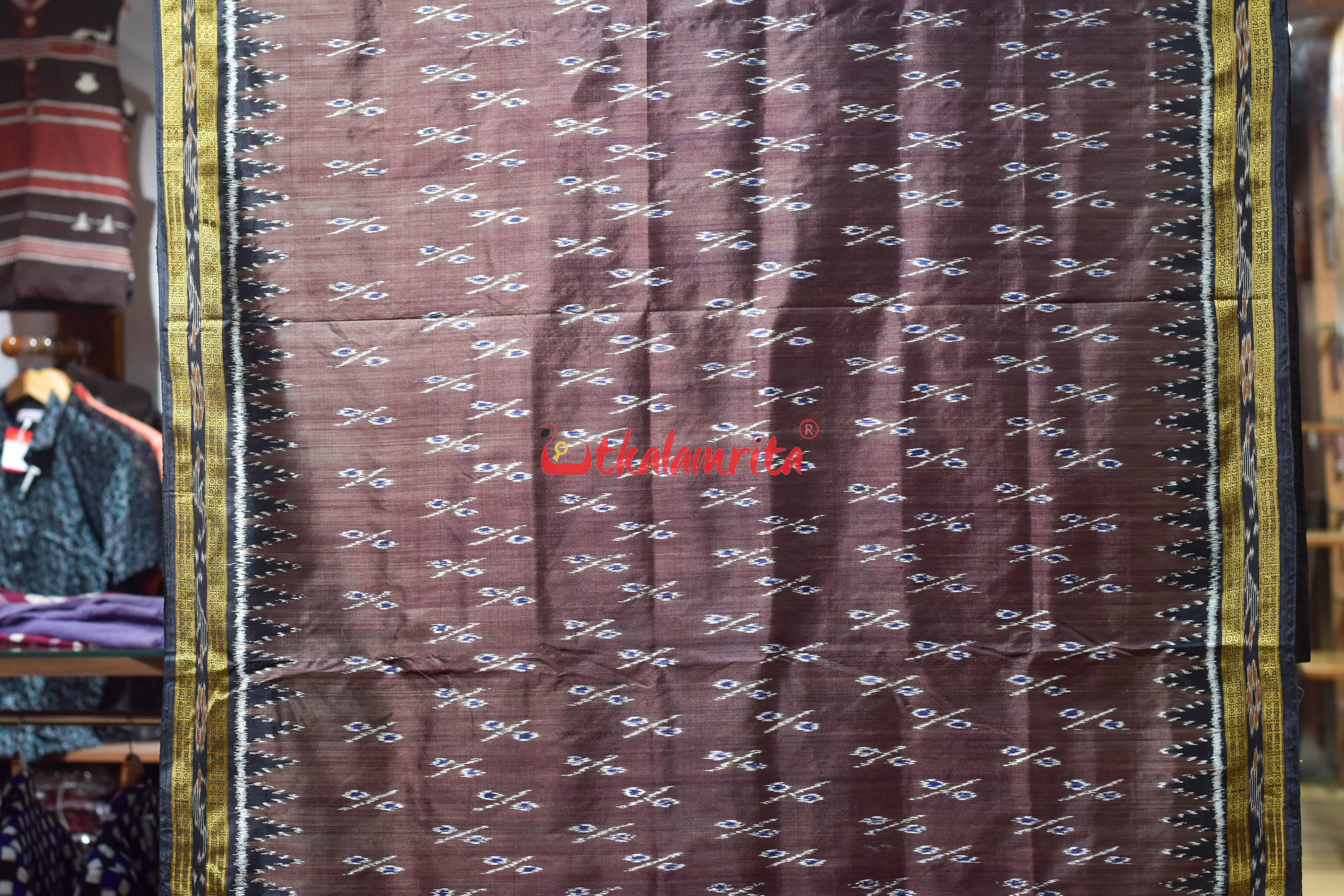 Coffee Percent Khandua Silk Saree