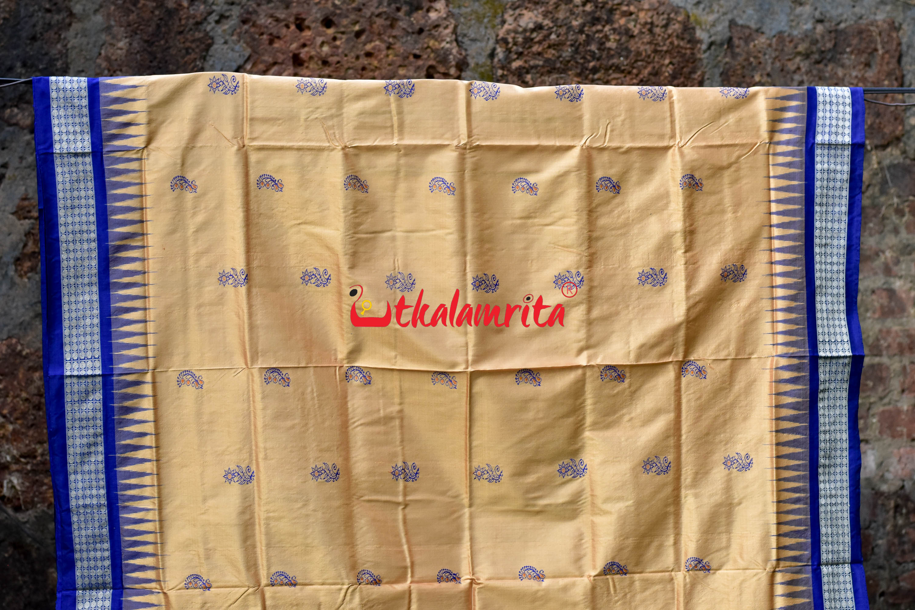 Chandan Blue Bomkai Silk Saree