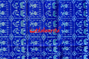 Hathi Tribal Blue Sambalpuri Cotton Saree