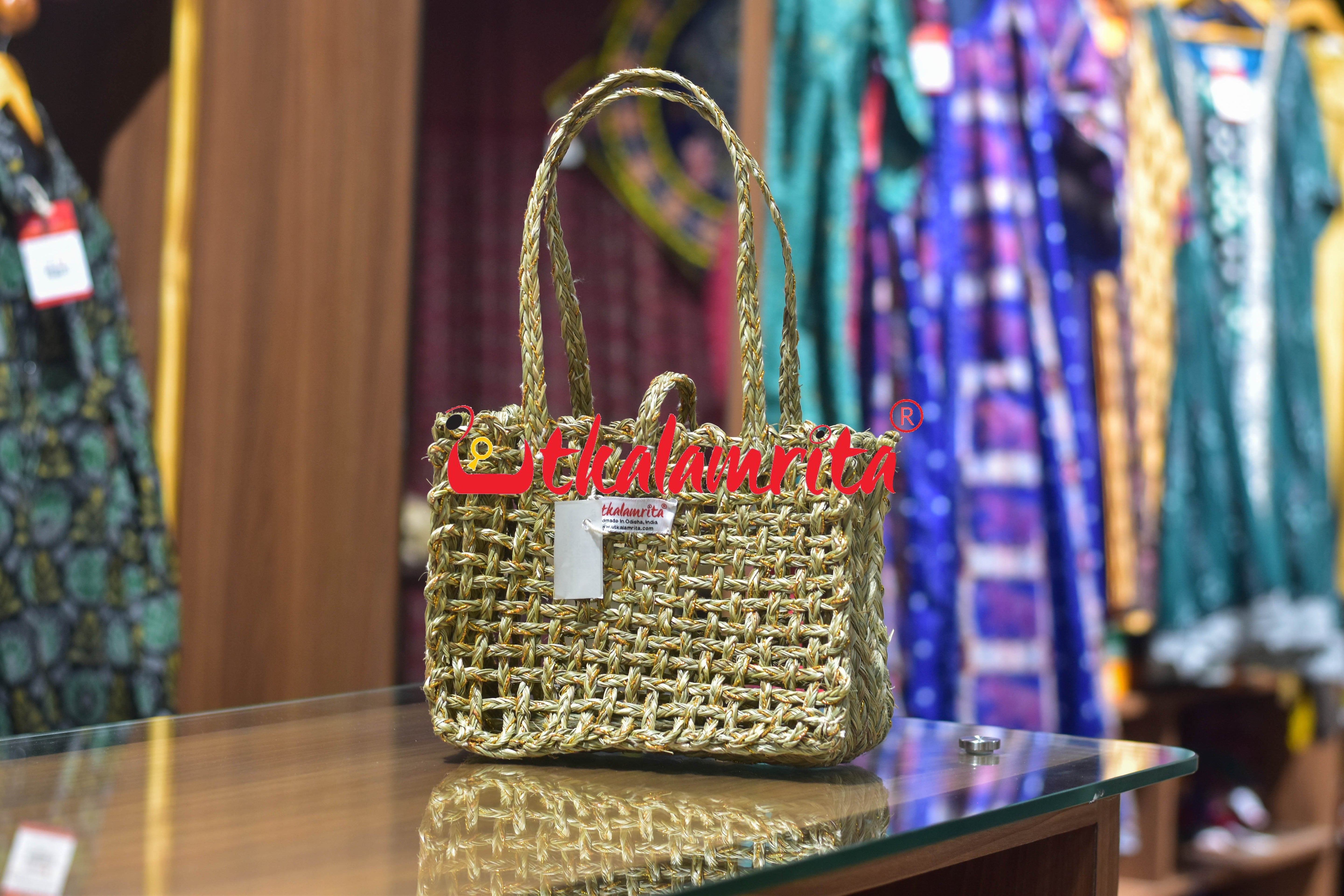 Sabai Grass Golden Jali Bag Hamper
