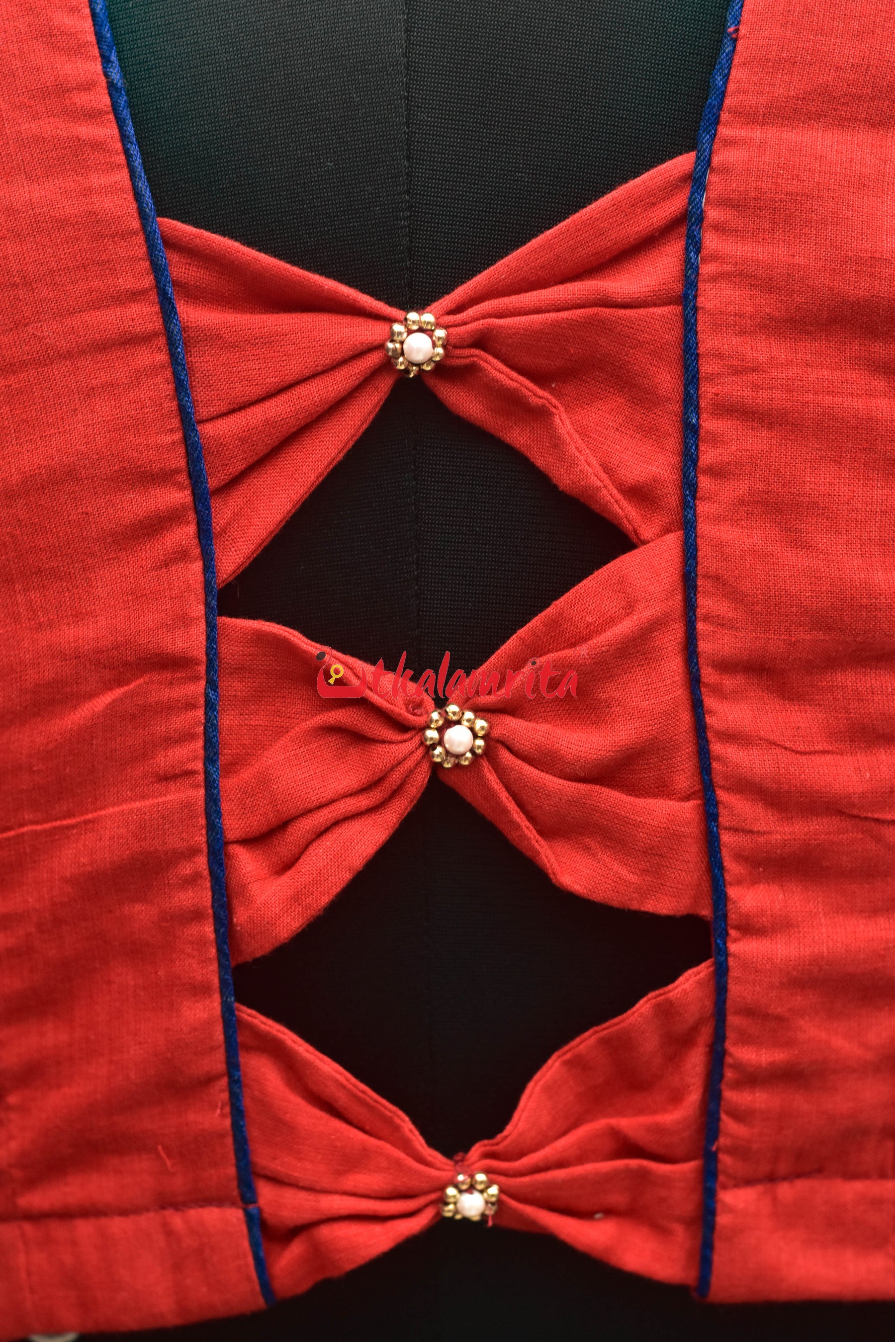 Tomato Red & Bows (Blouse)