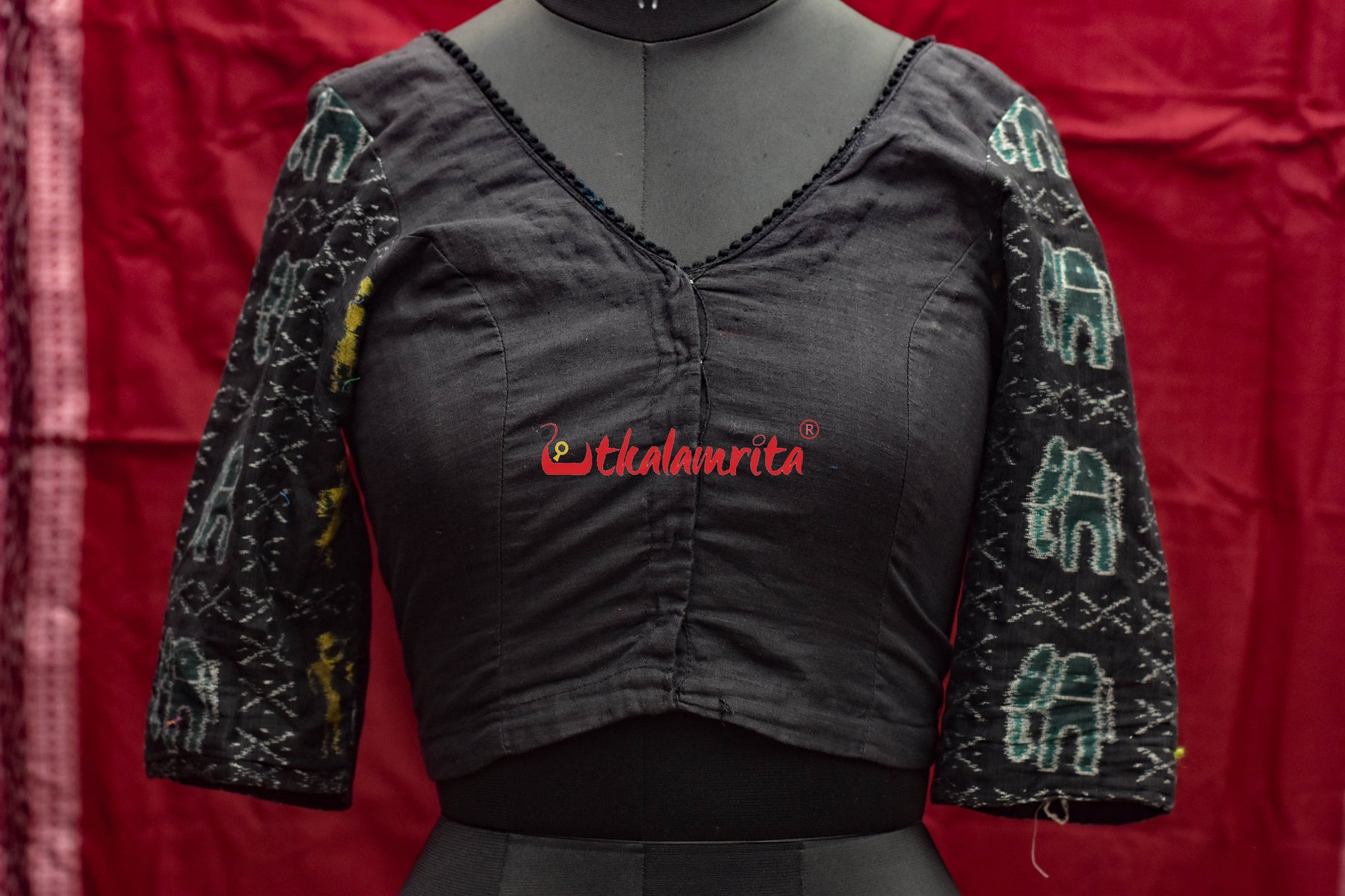 Black Tribals and Elephants (Blouse)