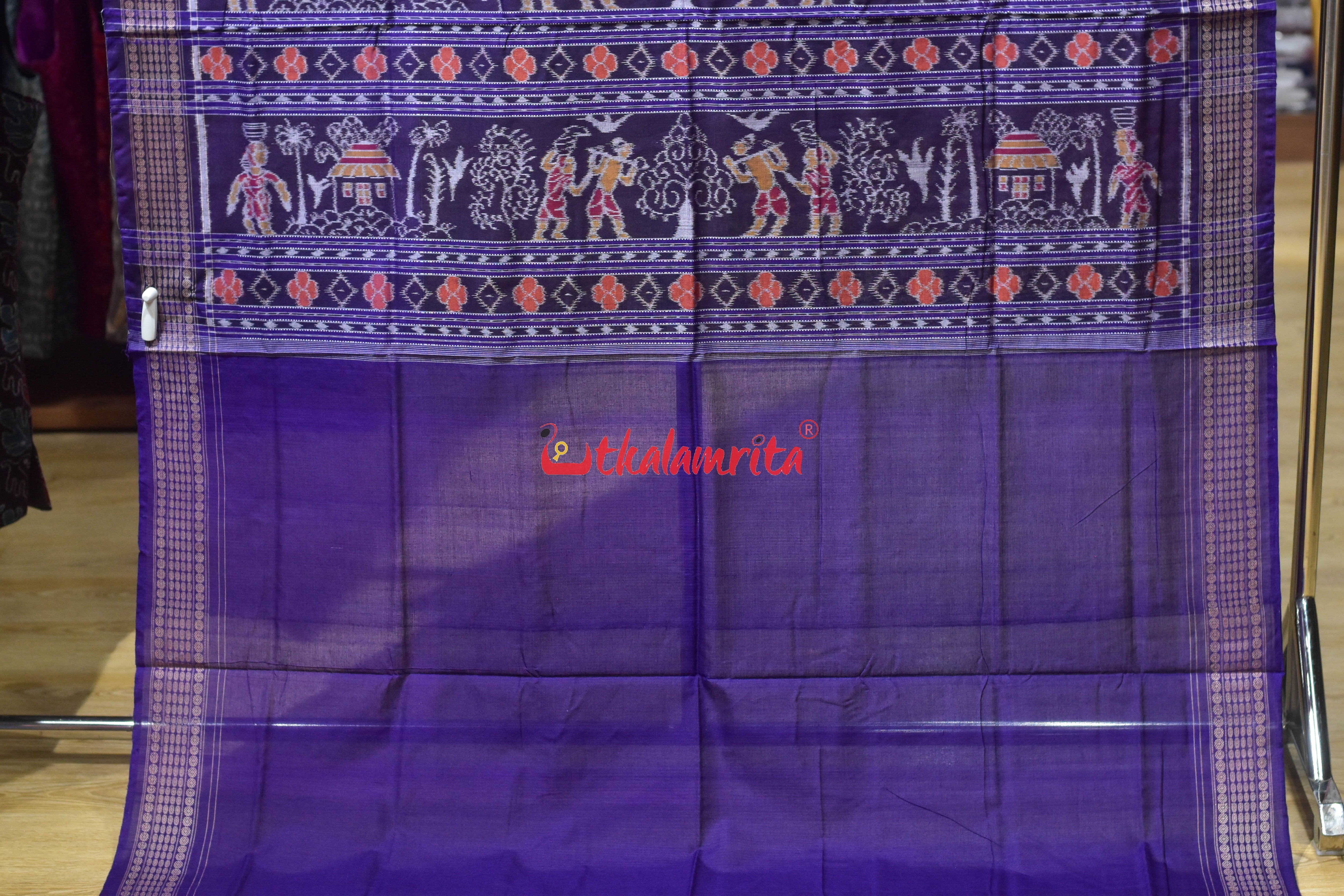 Red Konark with Nartaki Sambalpuri Cotton Saree