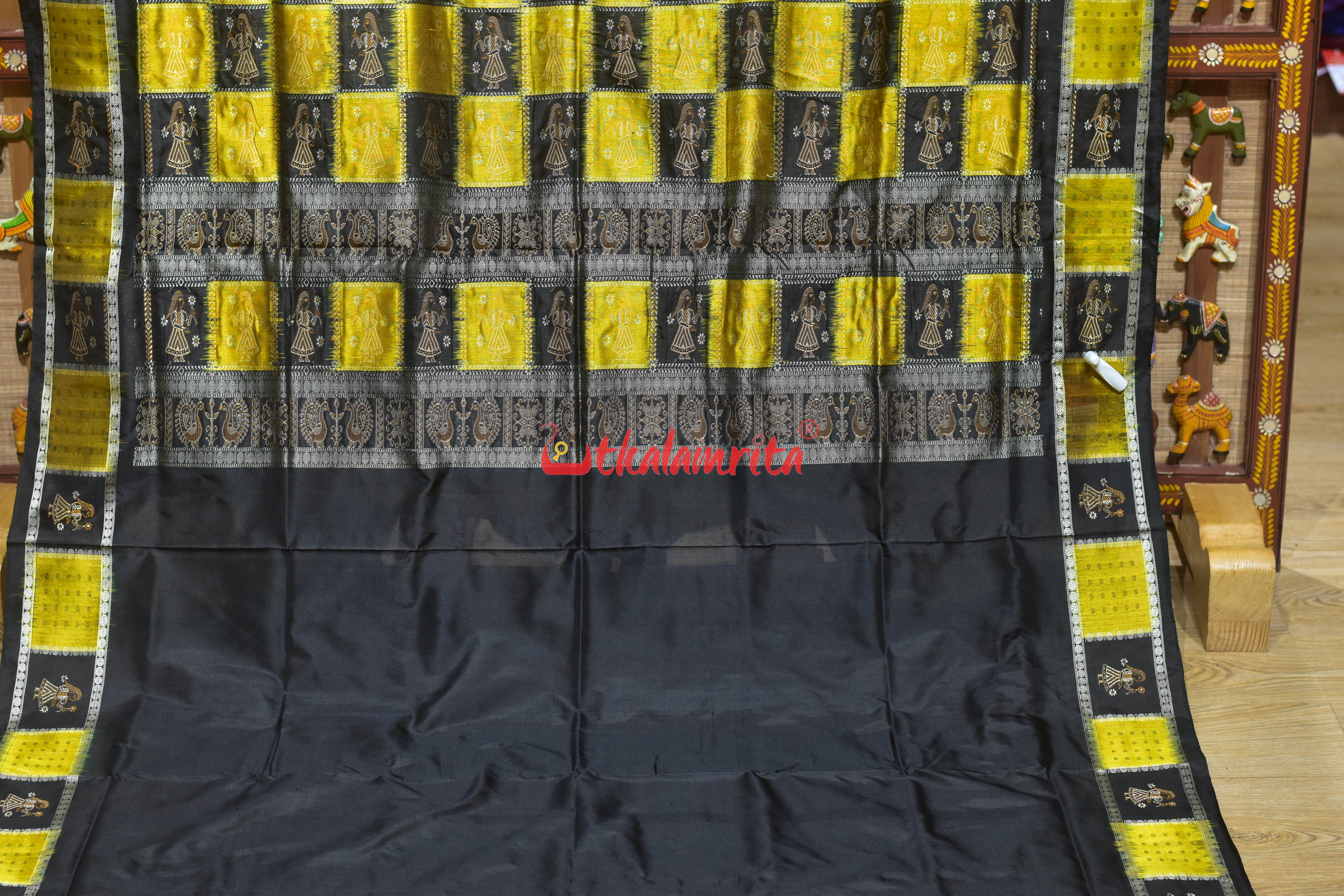 Golden Doll Border Bomkai Silk Saree