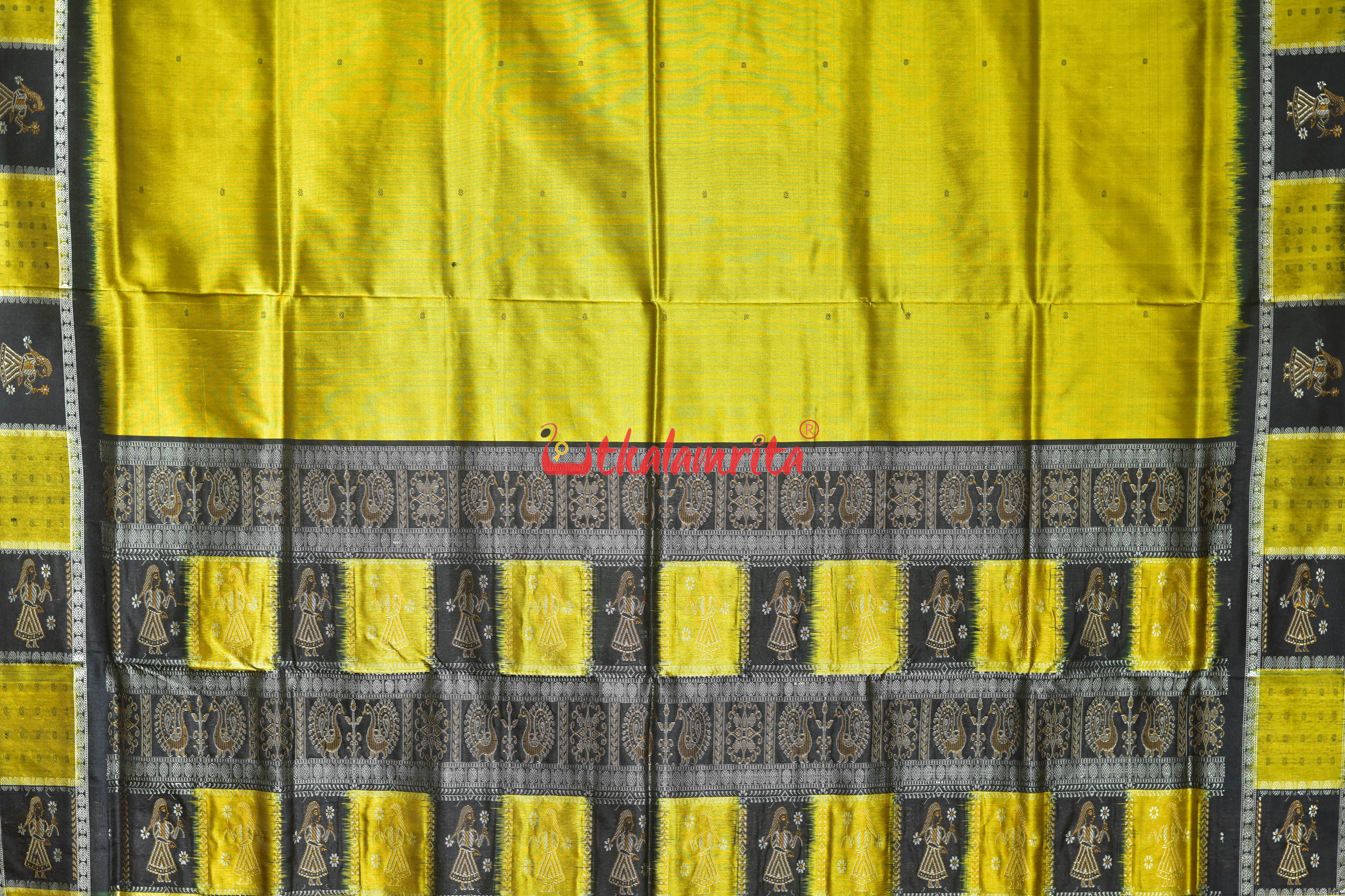 Golden Doll Border Bomkai Silk Saree