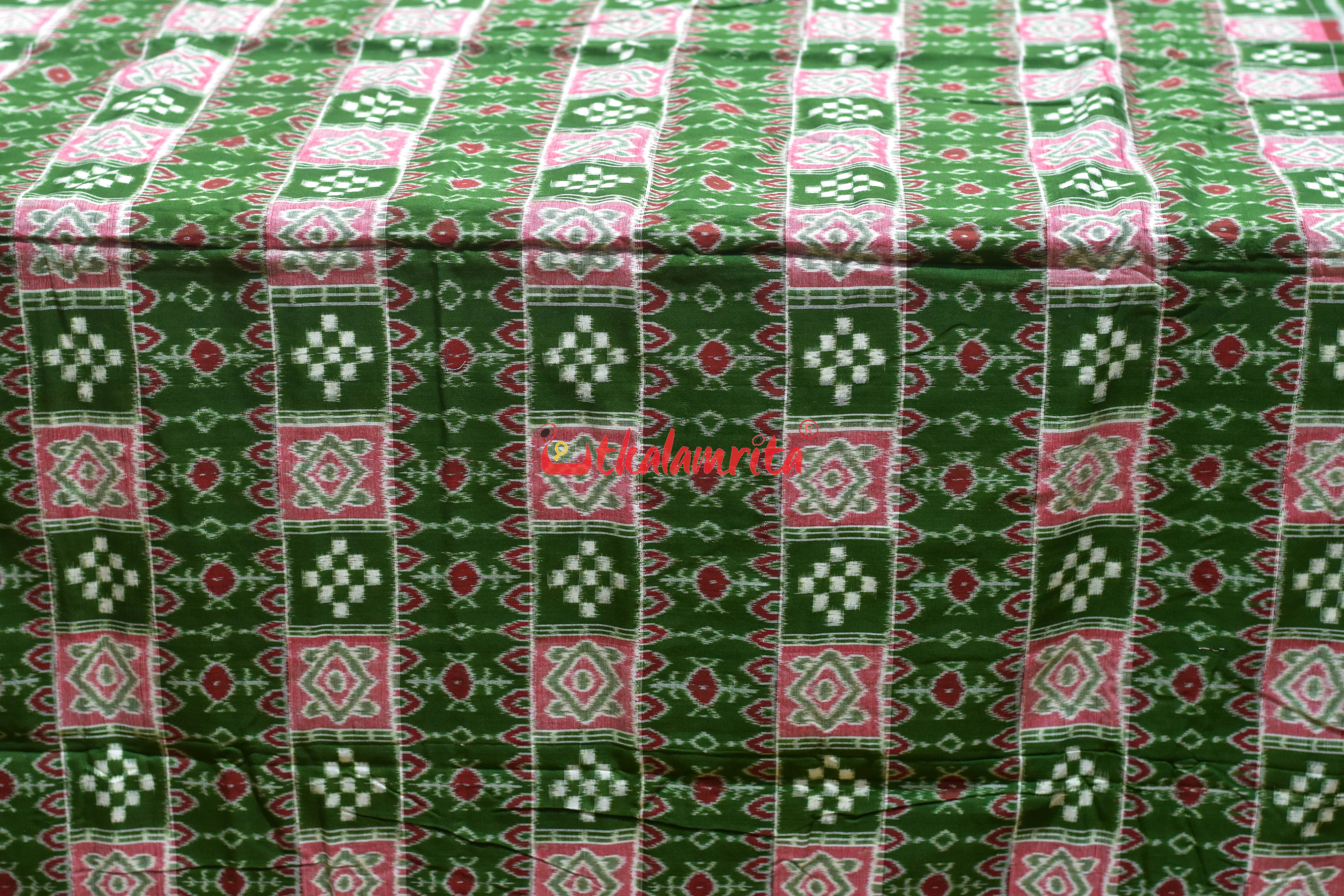 Mehendi Green Flower Pasapali Cotton (Fabric)