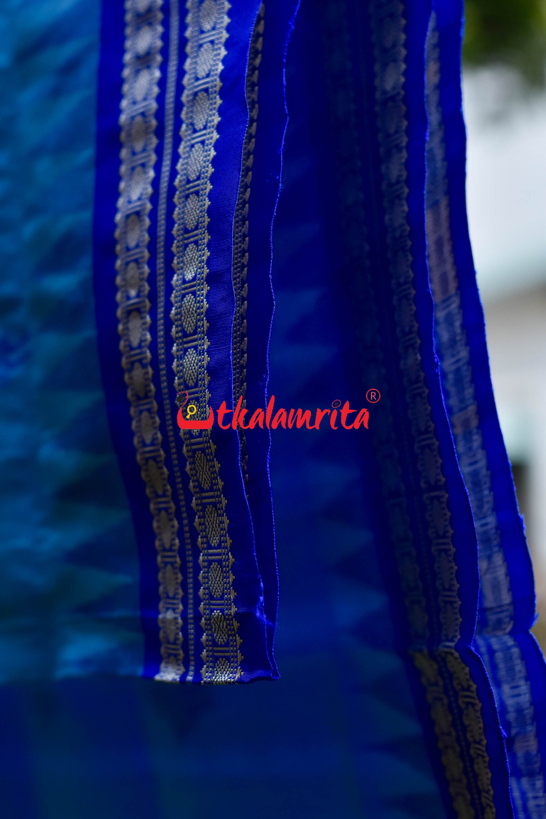 Tribal Blue With Deep Blue Sambalpuri Silk