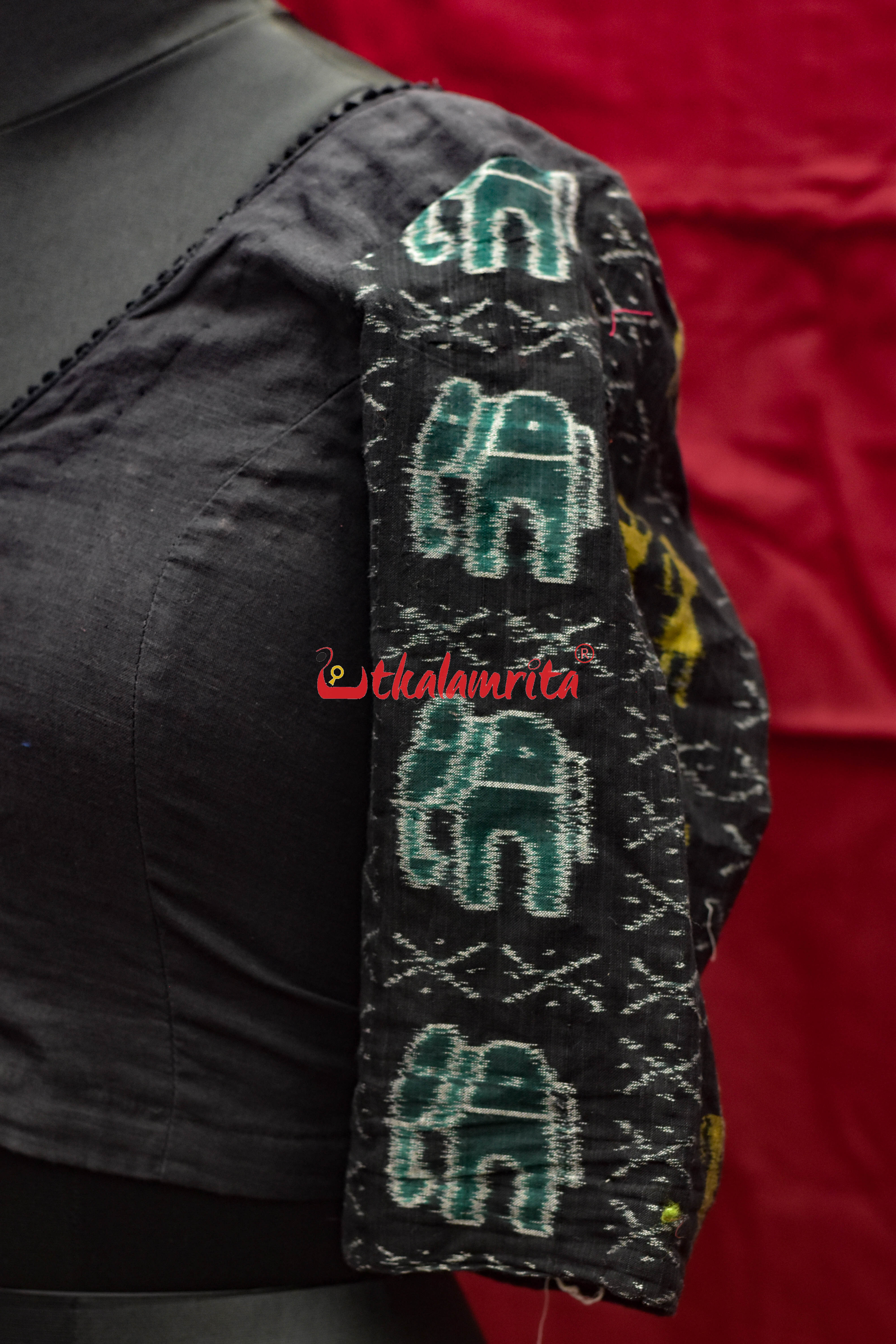 Black Tribals and Elephants (Blouse)