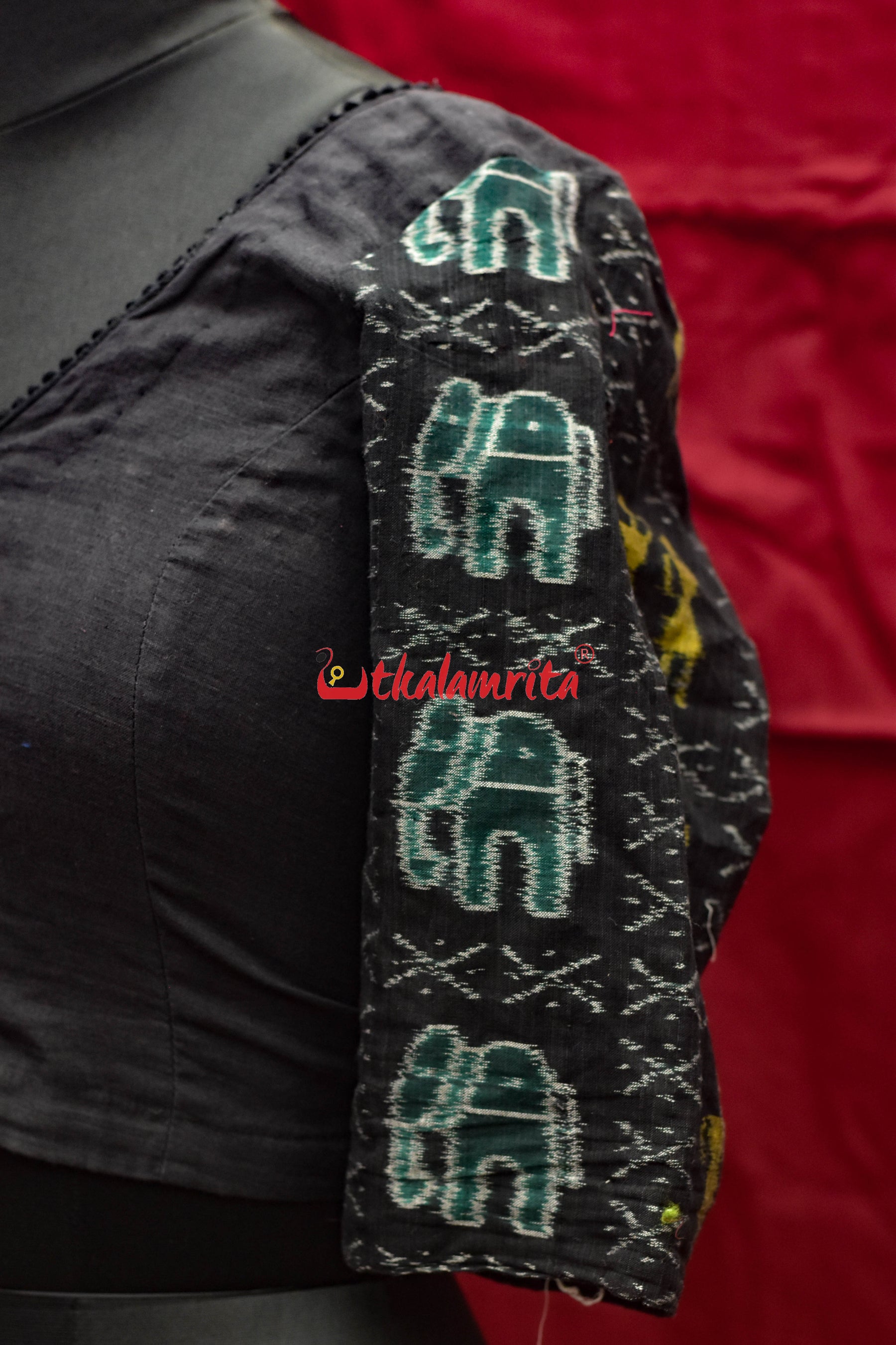 Black Tribals and Elephants (Blouse)