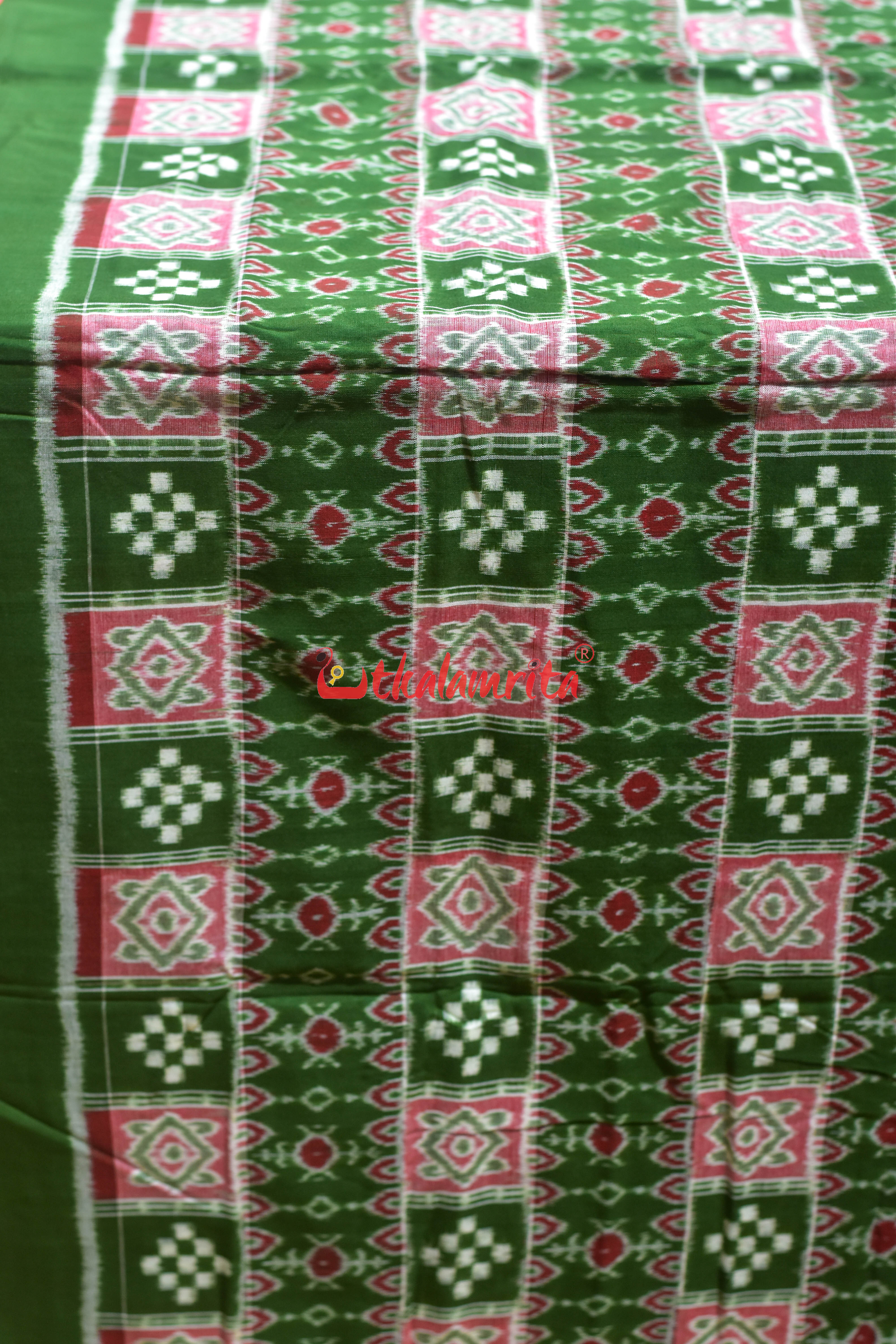 Mehendi Green Flower Pasapali Cotton (Fabric)