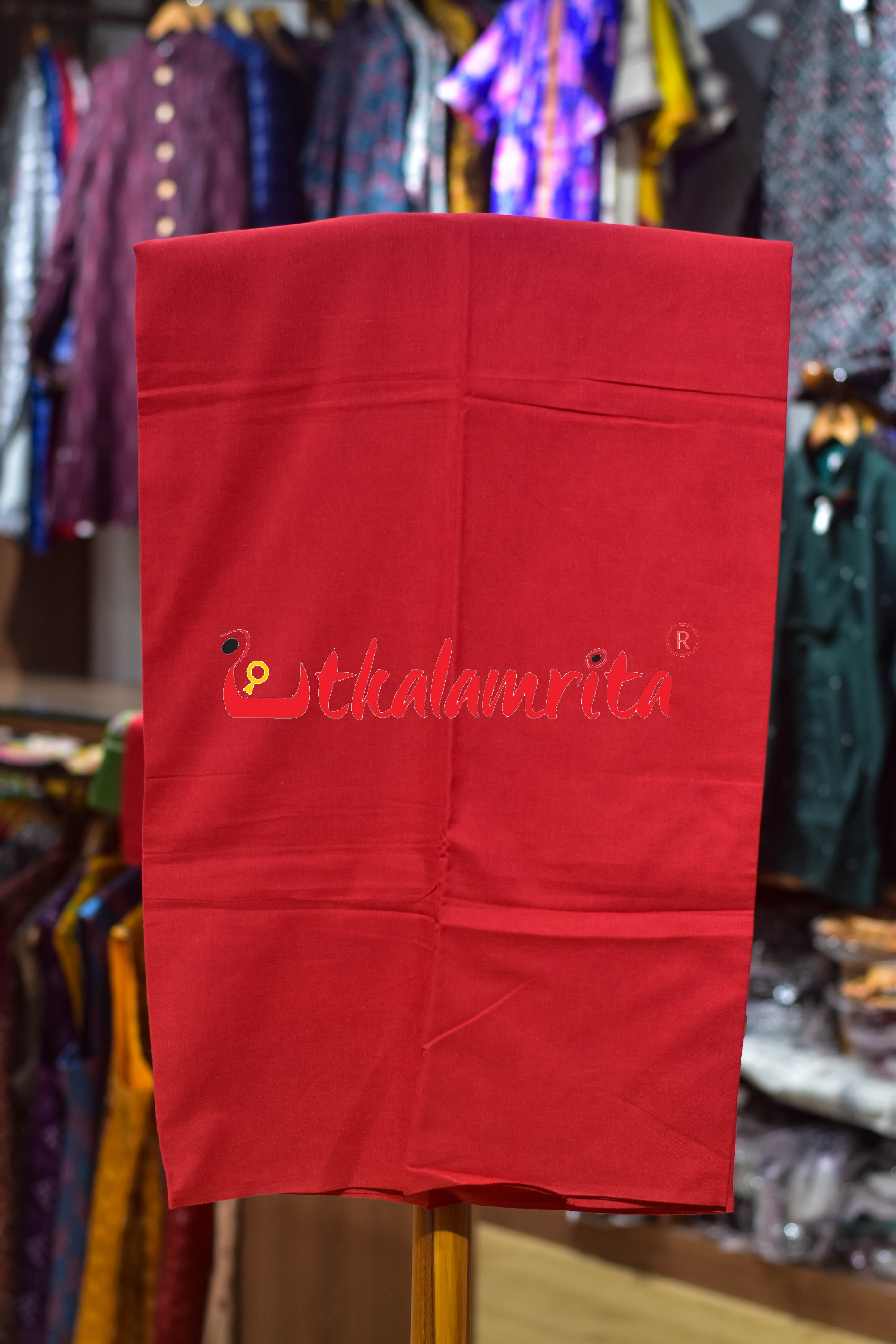 Green Red Fish Design Cotton Dress Set