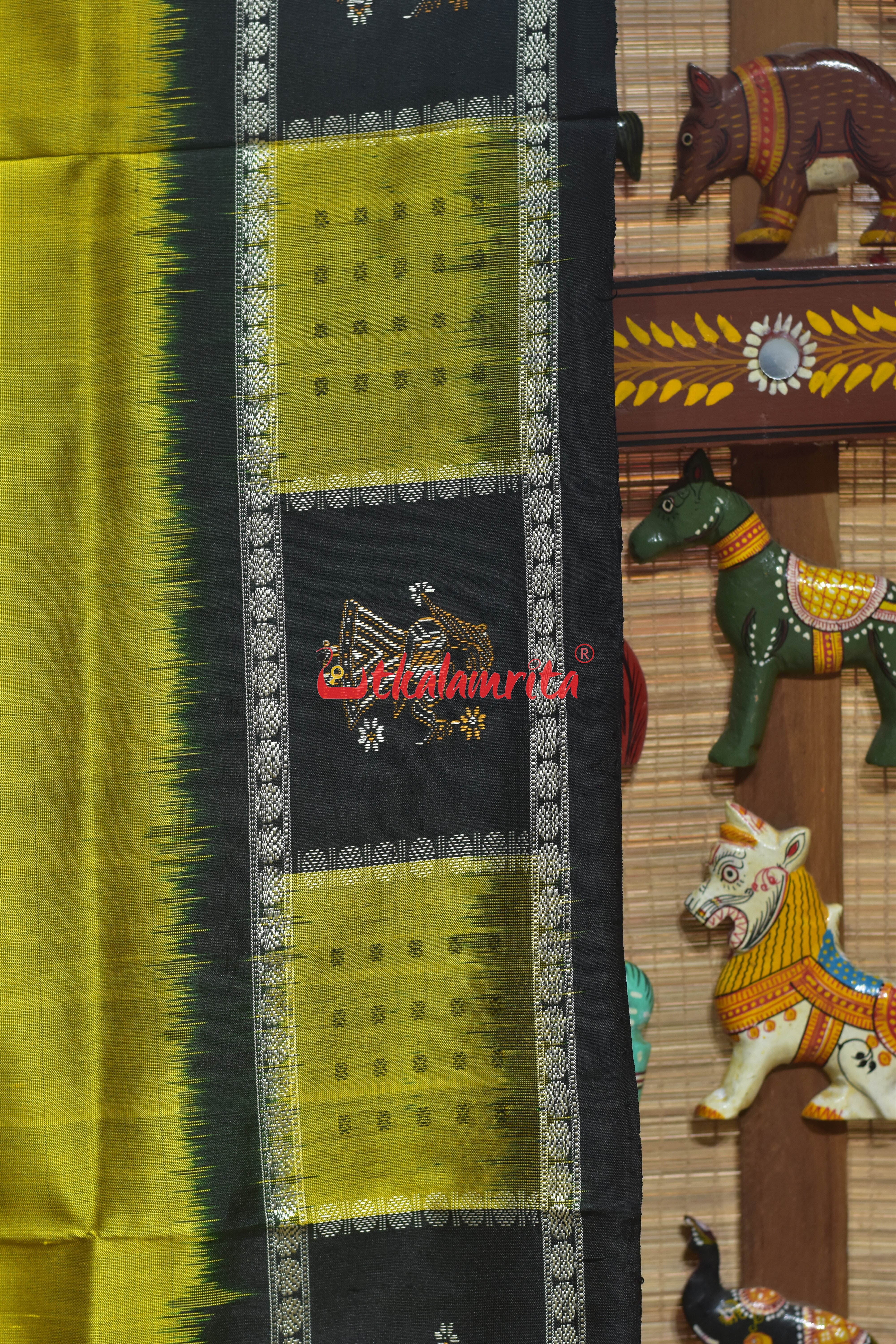 Golden Doll Border Bomkai Silk Saree