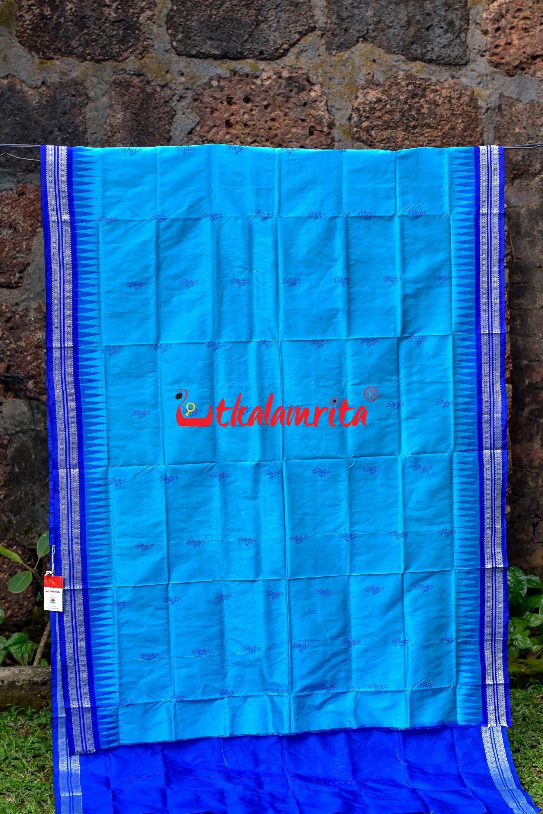 Tribal Blue With Deep Blue Sambalpuri Silk