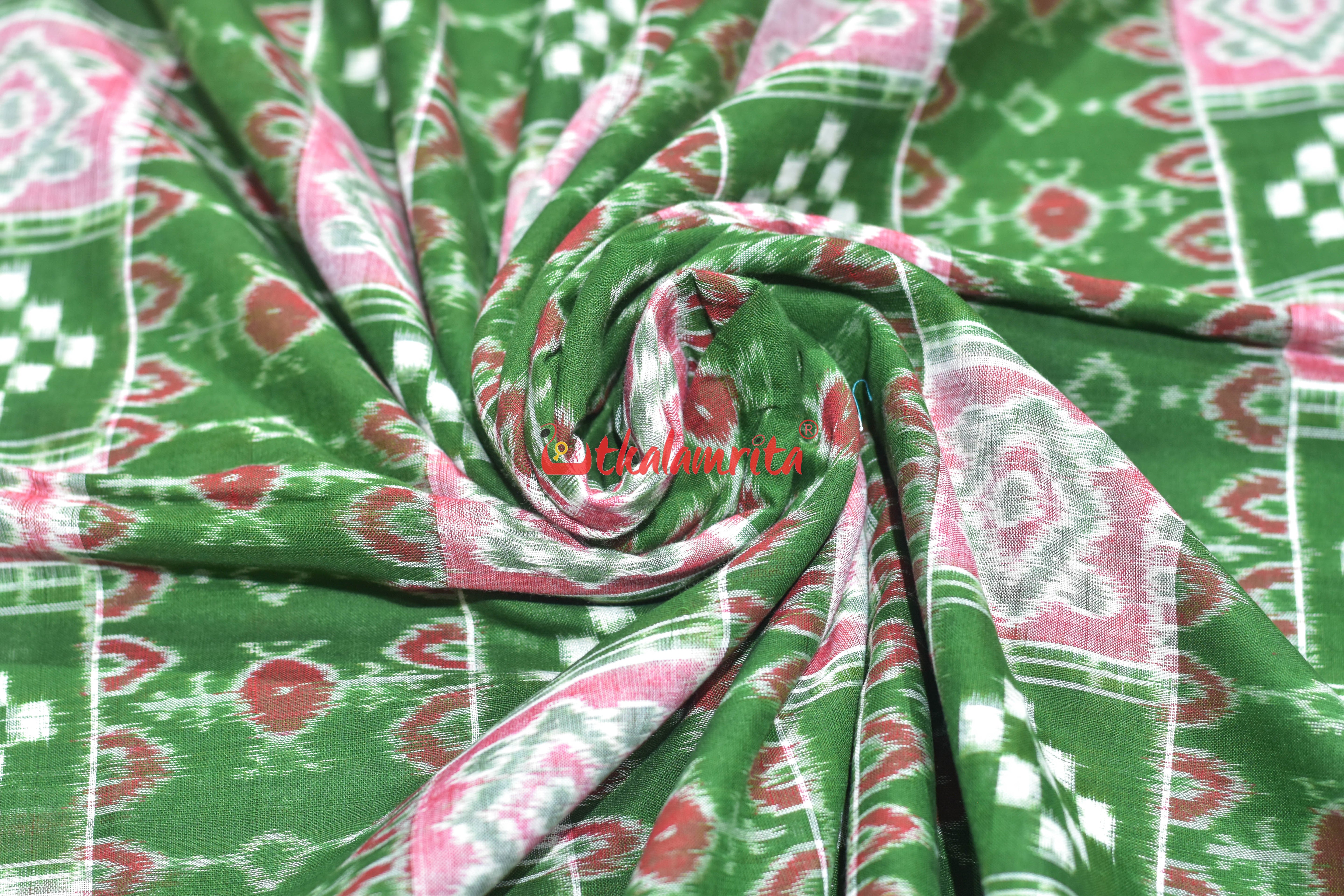 Mehendi Green Flower Pasapali Cotton (Fabric)