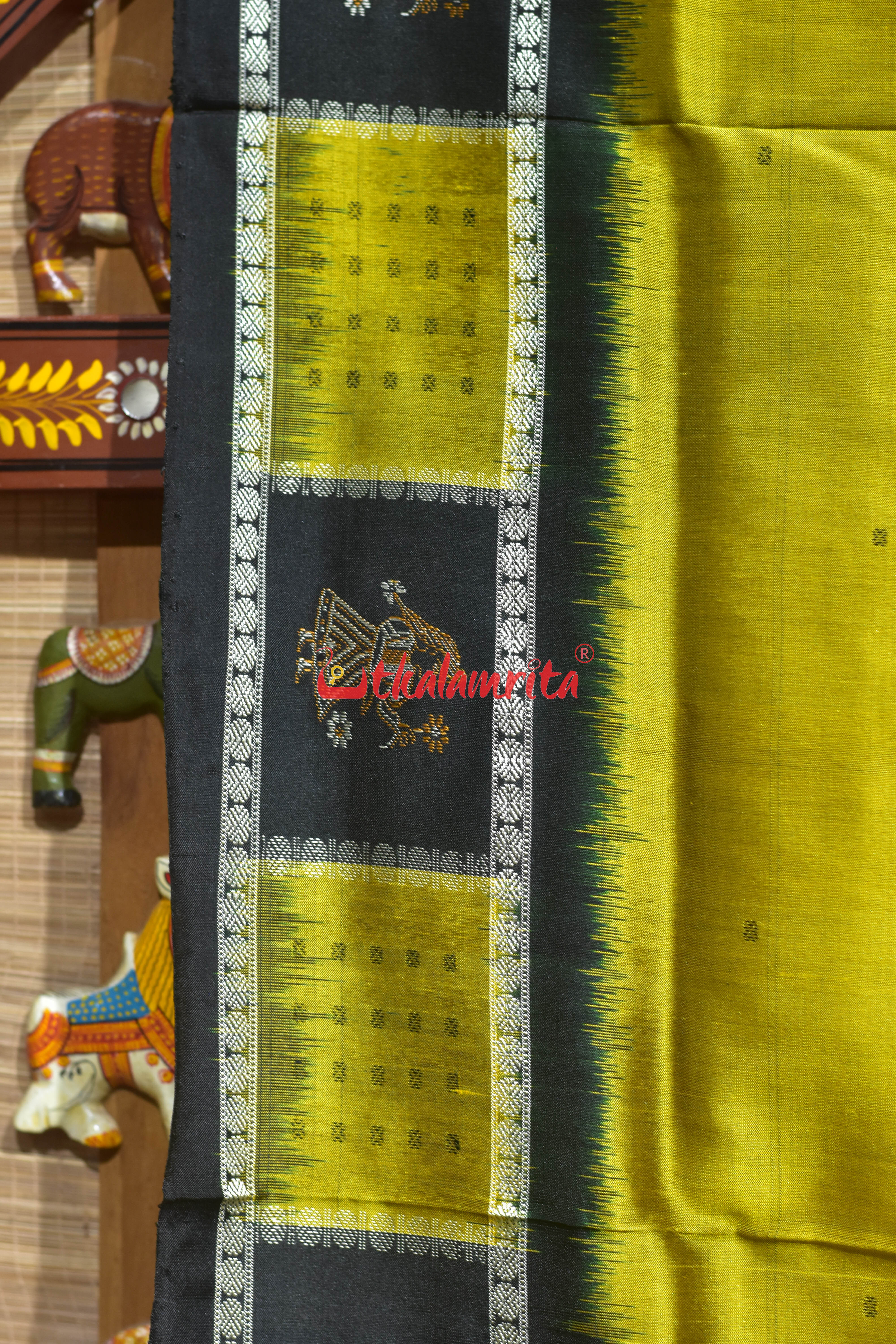 Golden Doll Border Bomkai Silk Saree
