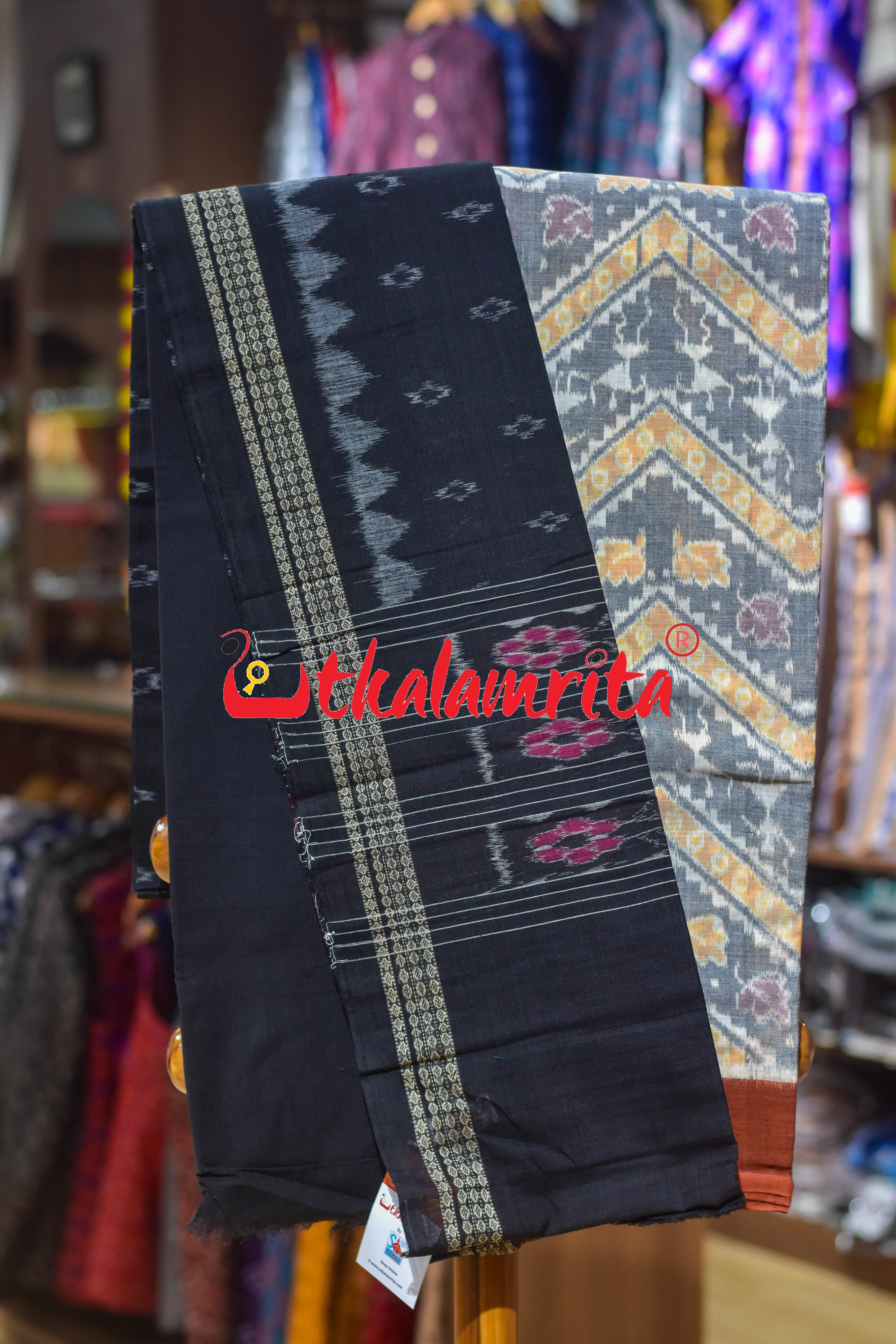 Grey Taranga Tribals Cotton Dress Set