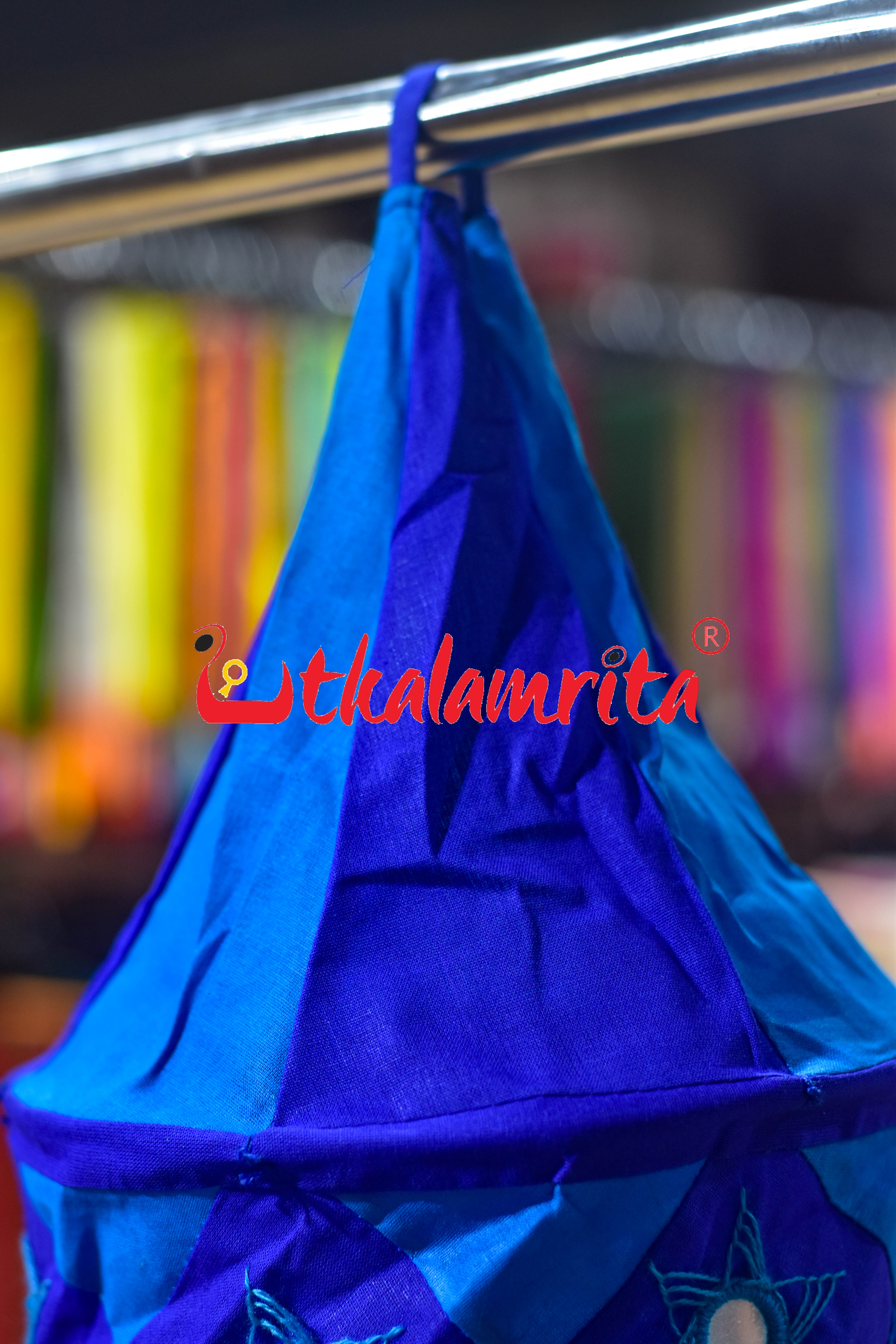 Dark Blue Special 2-Step Round Lampshade
