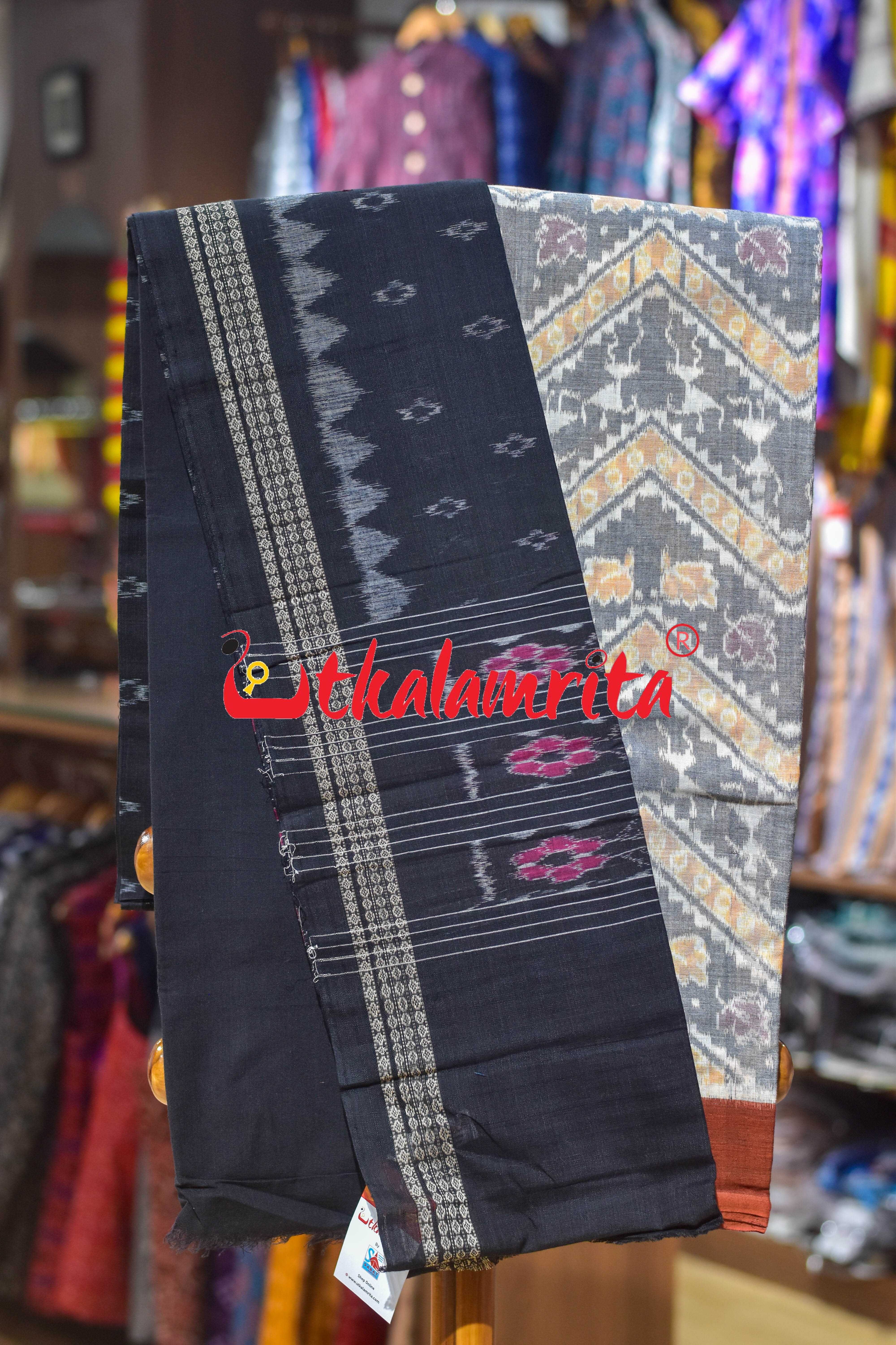 Grey Taranga Tribals Cotton Dress Set